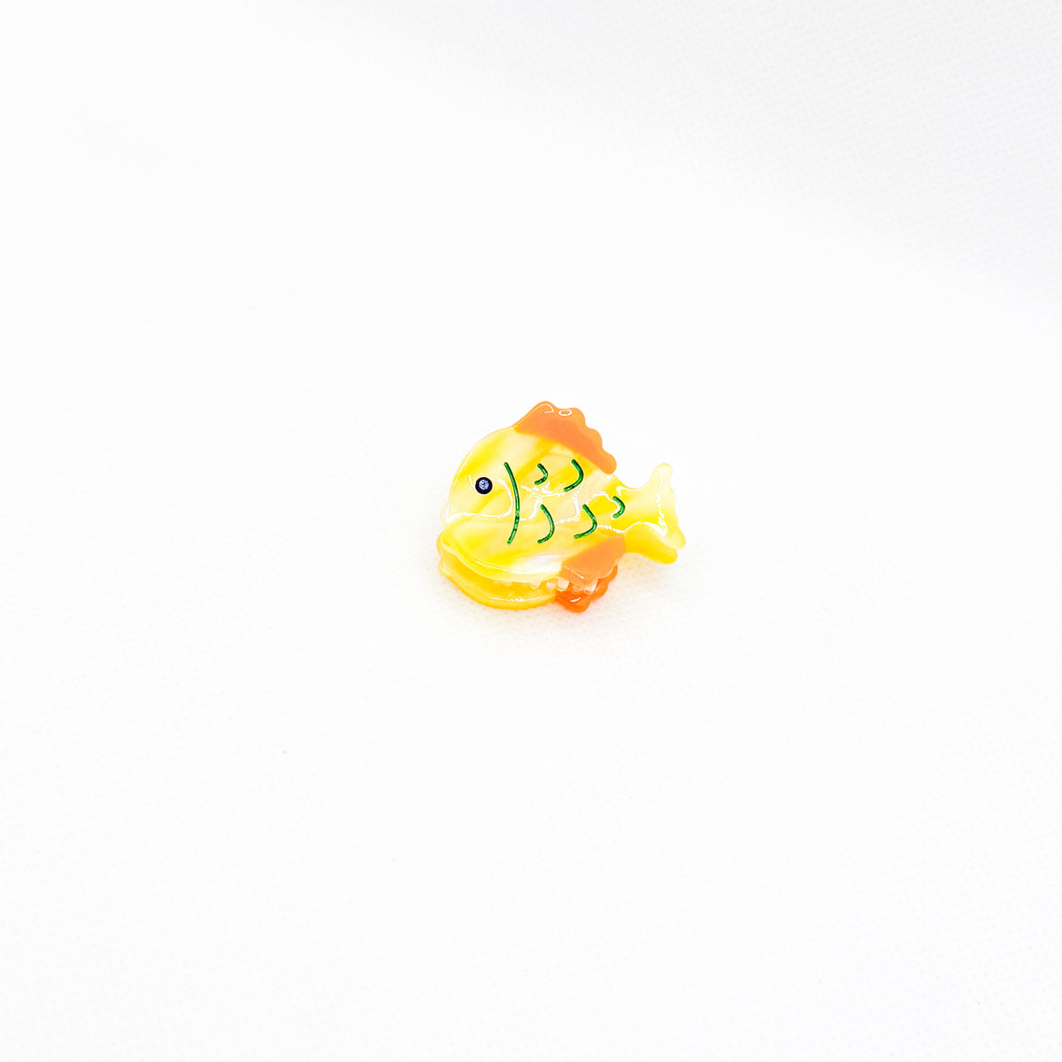 mini yellow fish hair clip