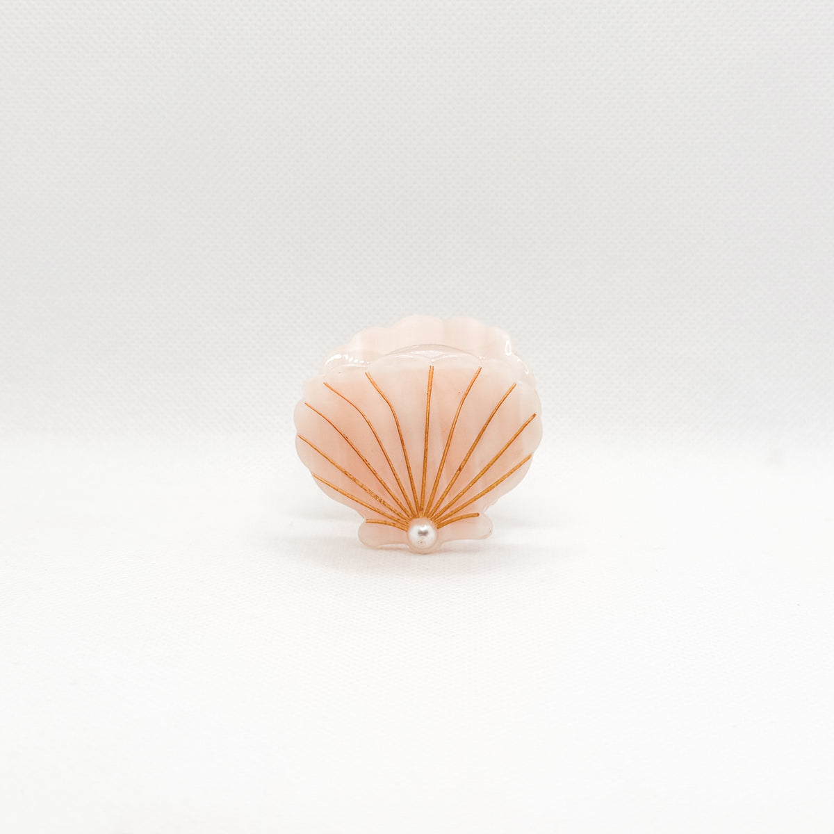 midi pink pearl shell hair clip