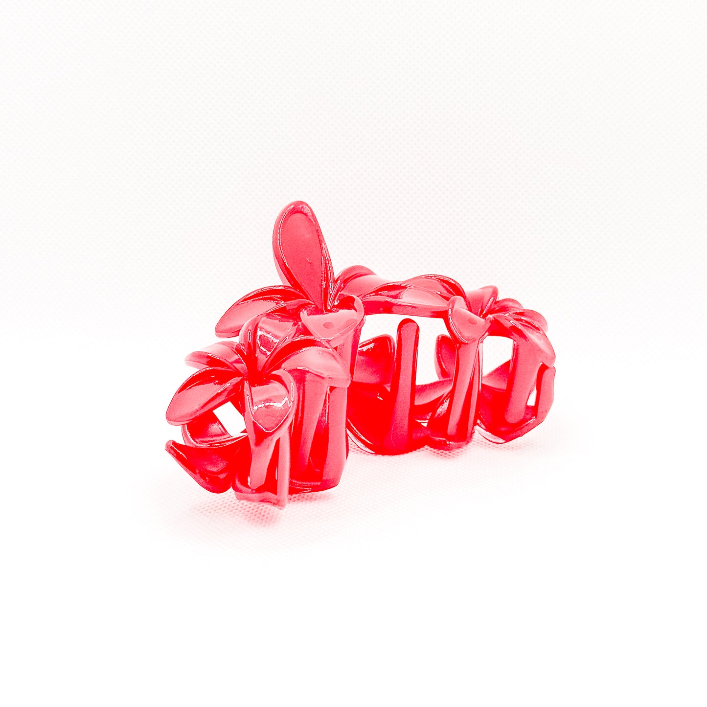 cherry triple plumeria hair clip