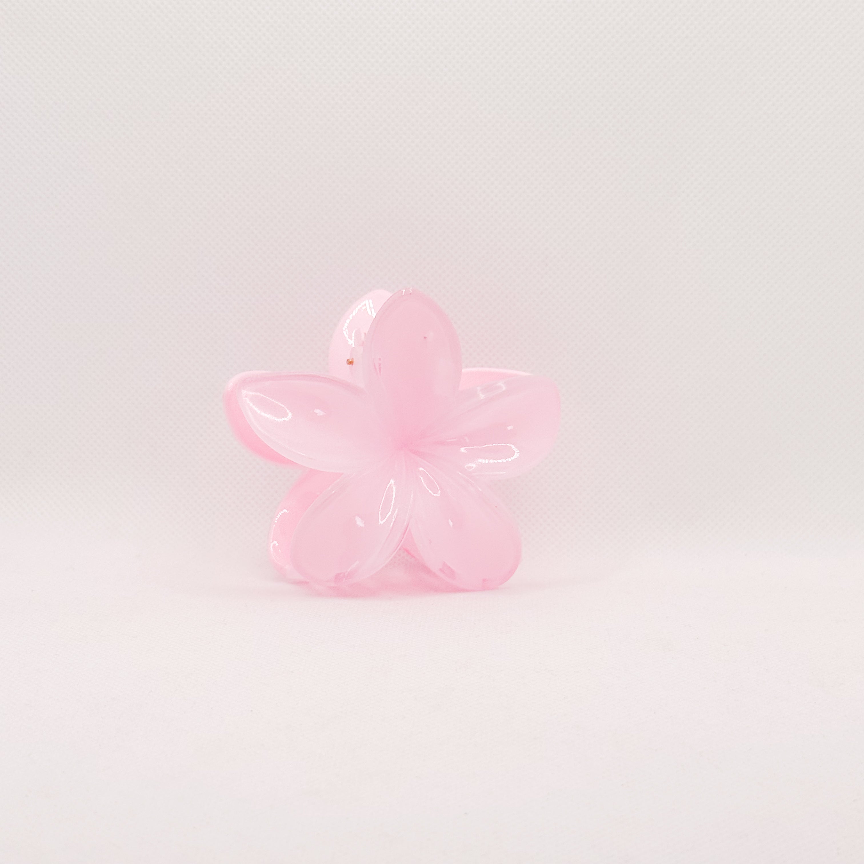 baby pink plumeria hair clip