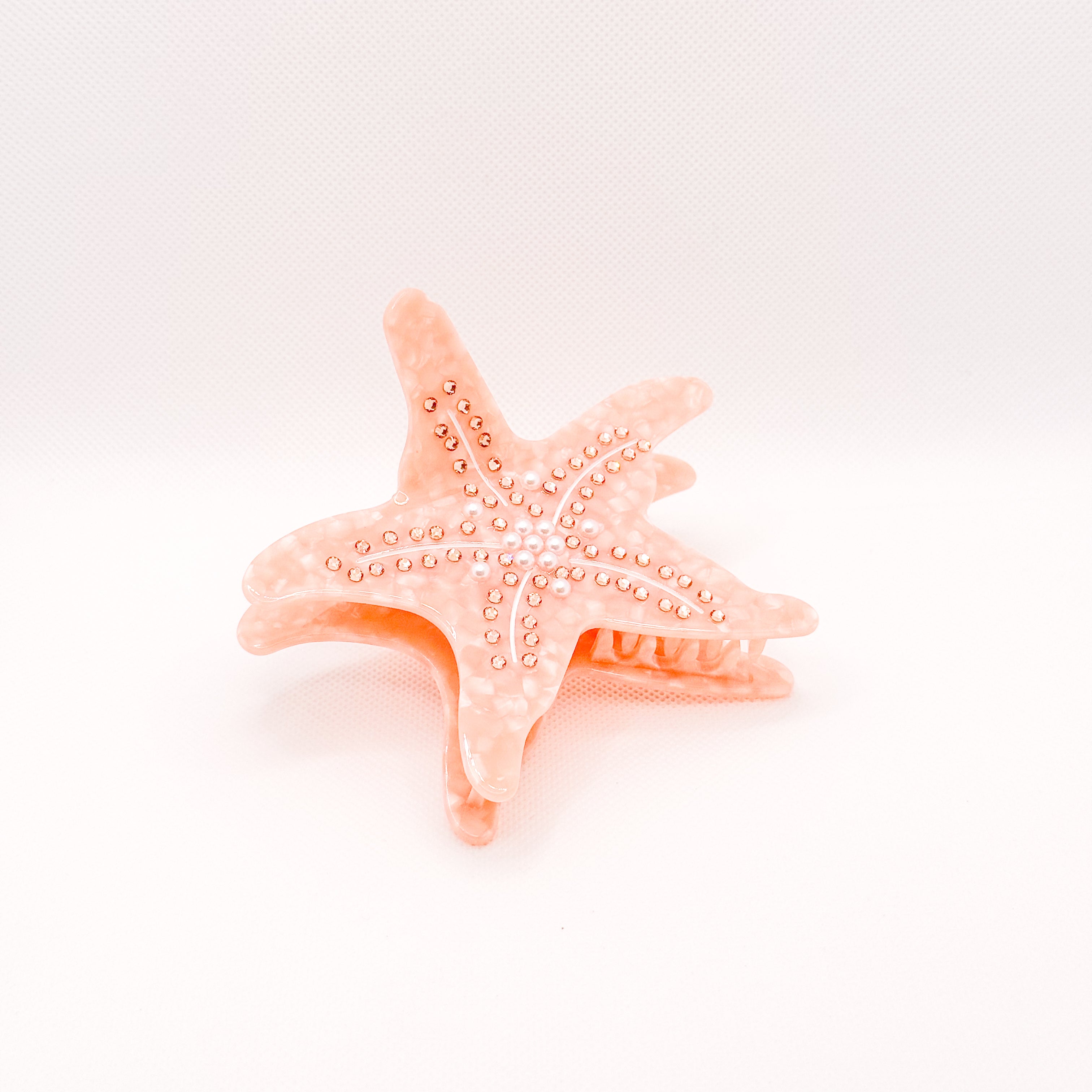 starfish coral hair clip