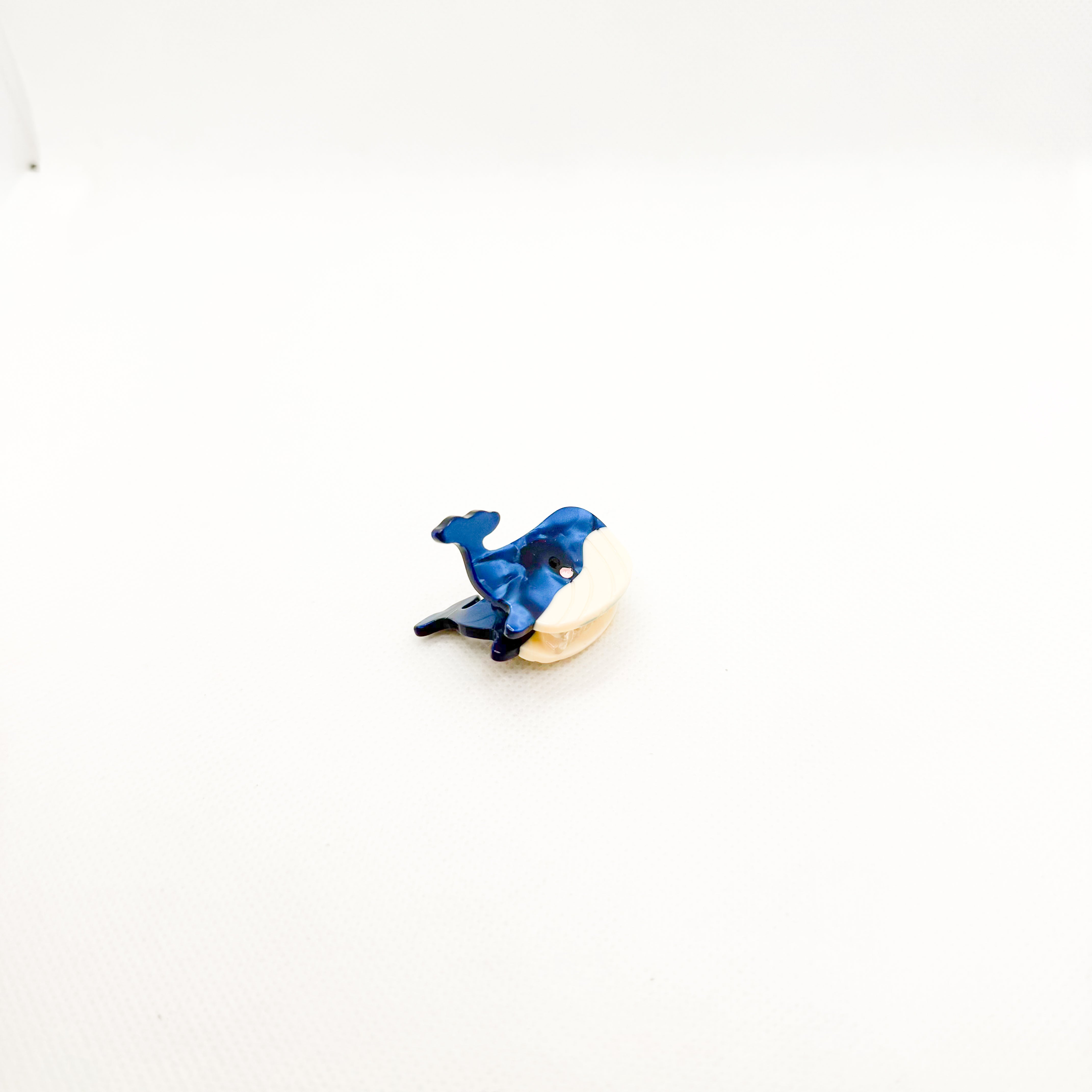 mini blue whale hair clip