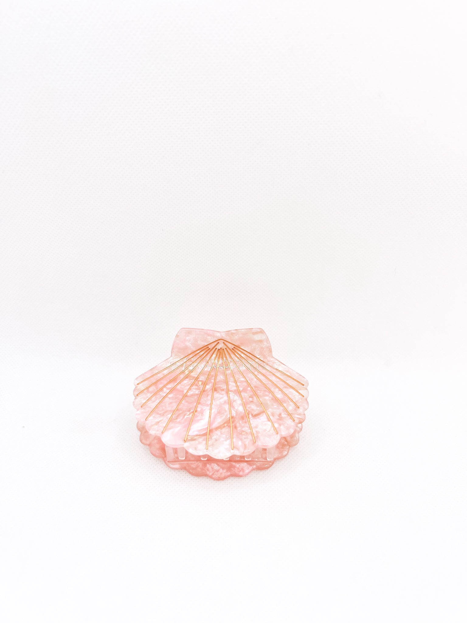 island pink shell hair claw