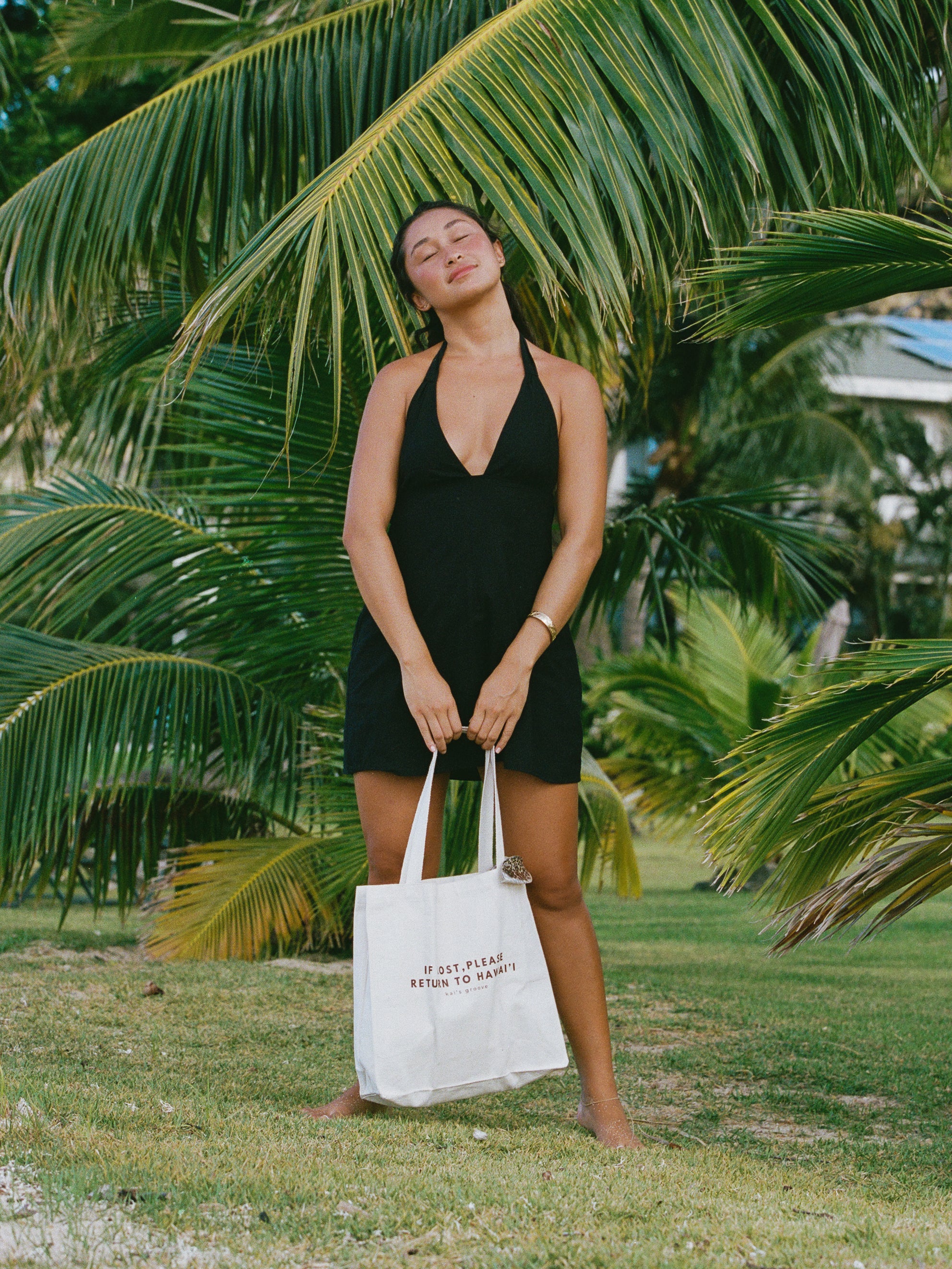 if lost, please return to hawaii - natural canvas tote bag