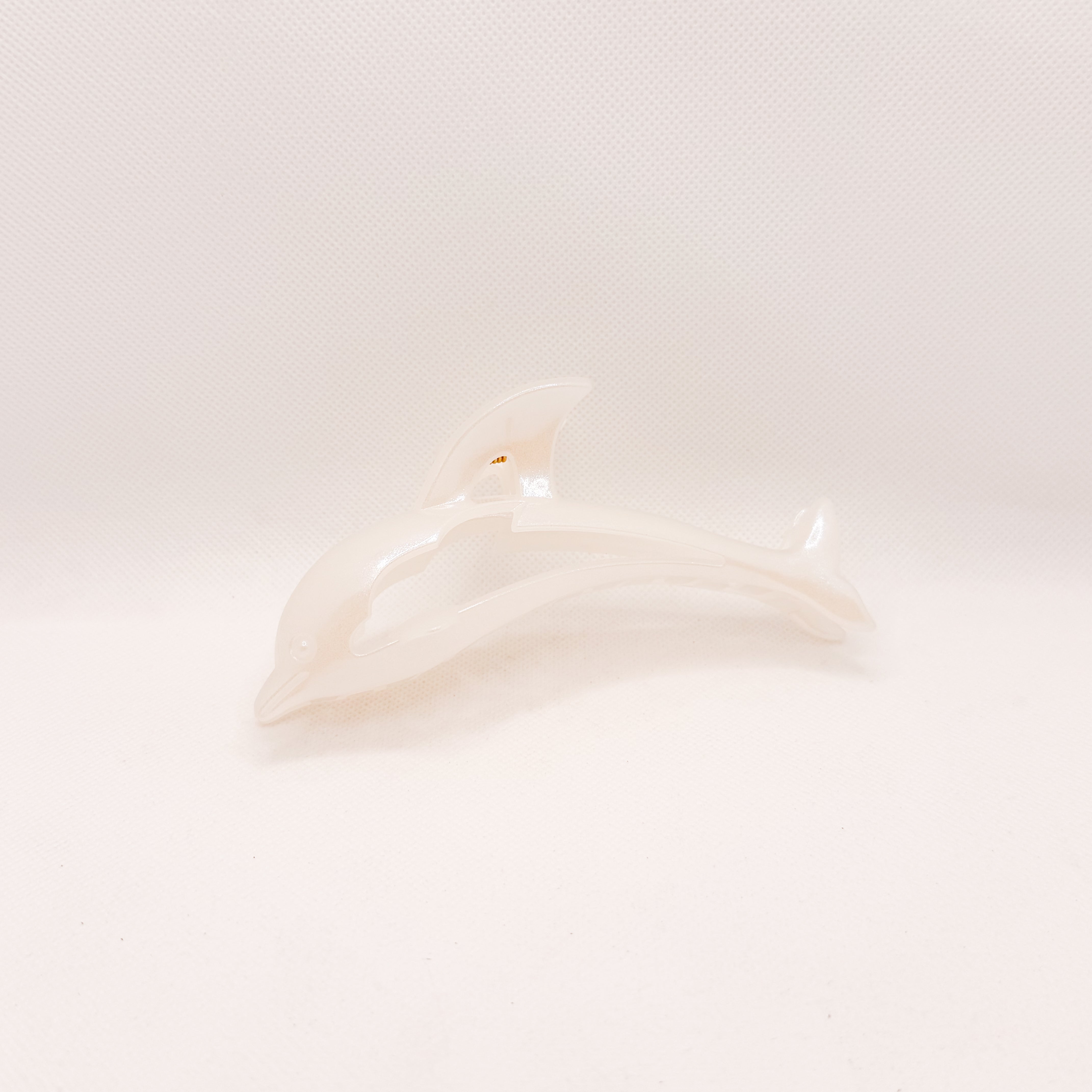 pearly white dolphin hair clip