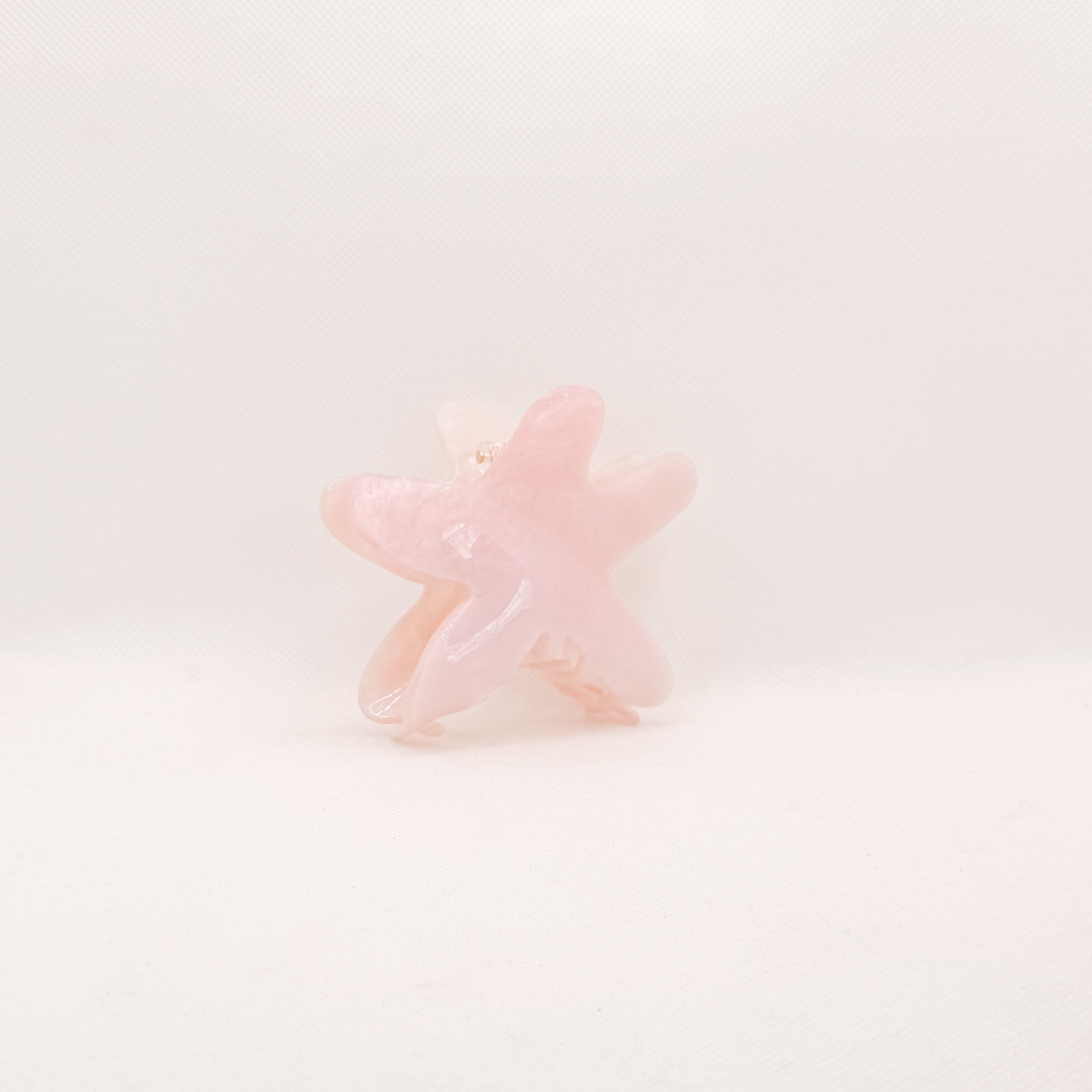 pink bubble starfish hair claw