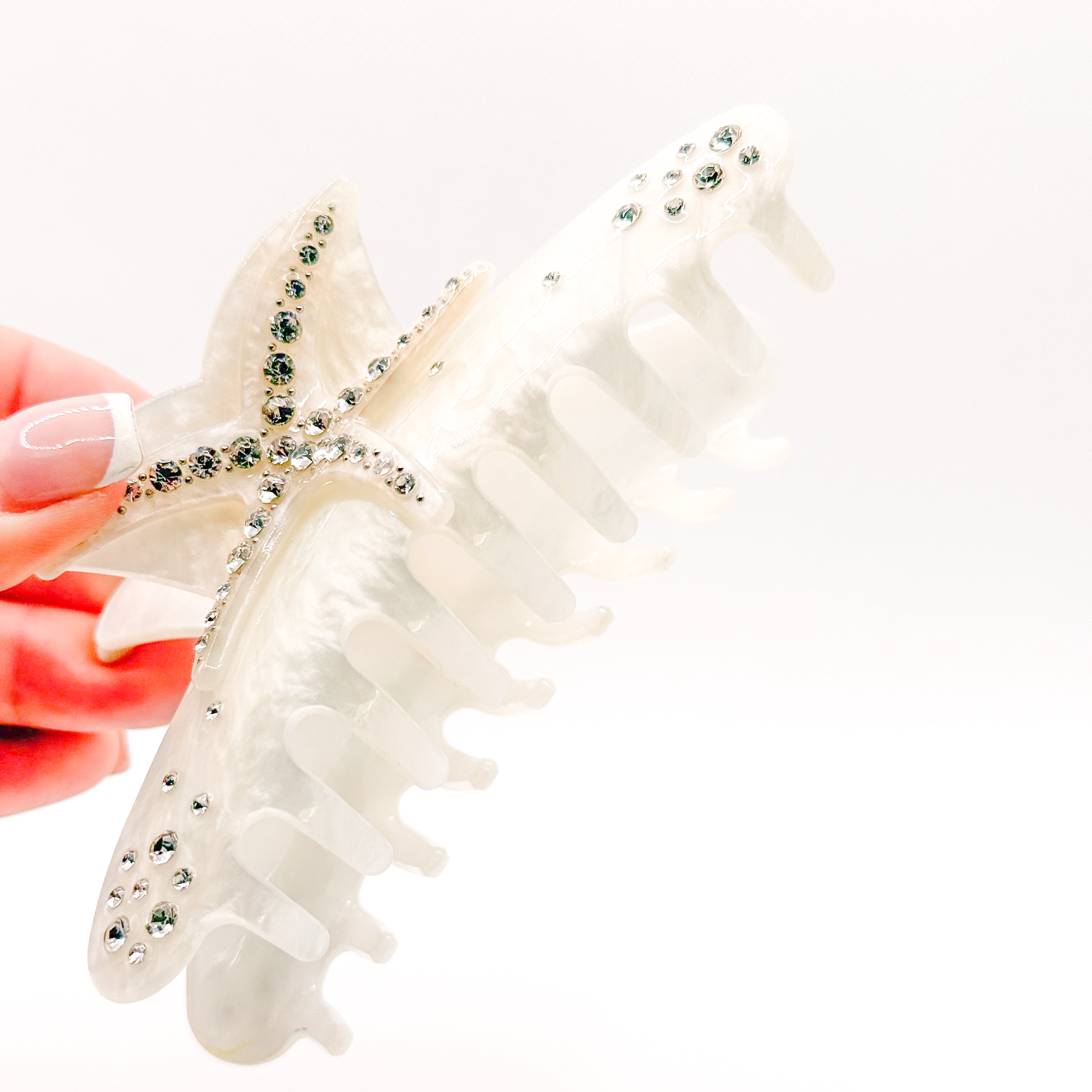 pearly starfish hair clip