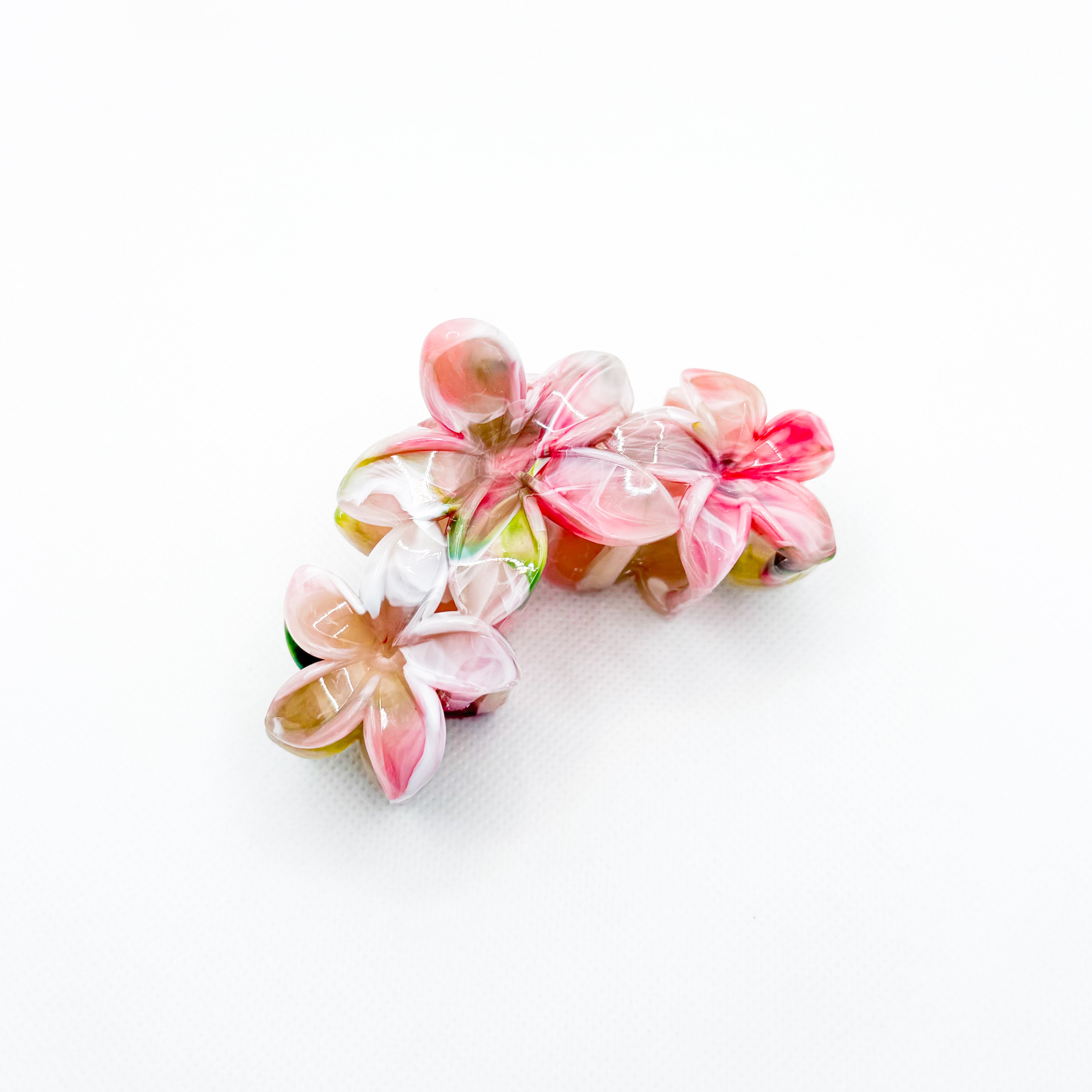midi multicolor triple plumeria hair clip