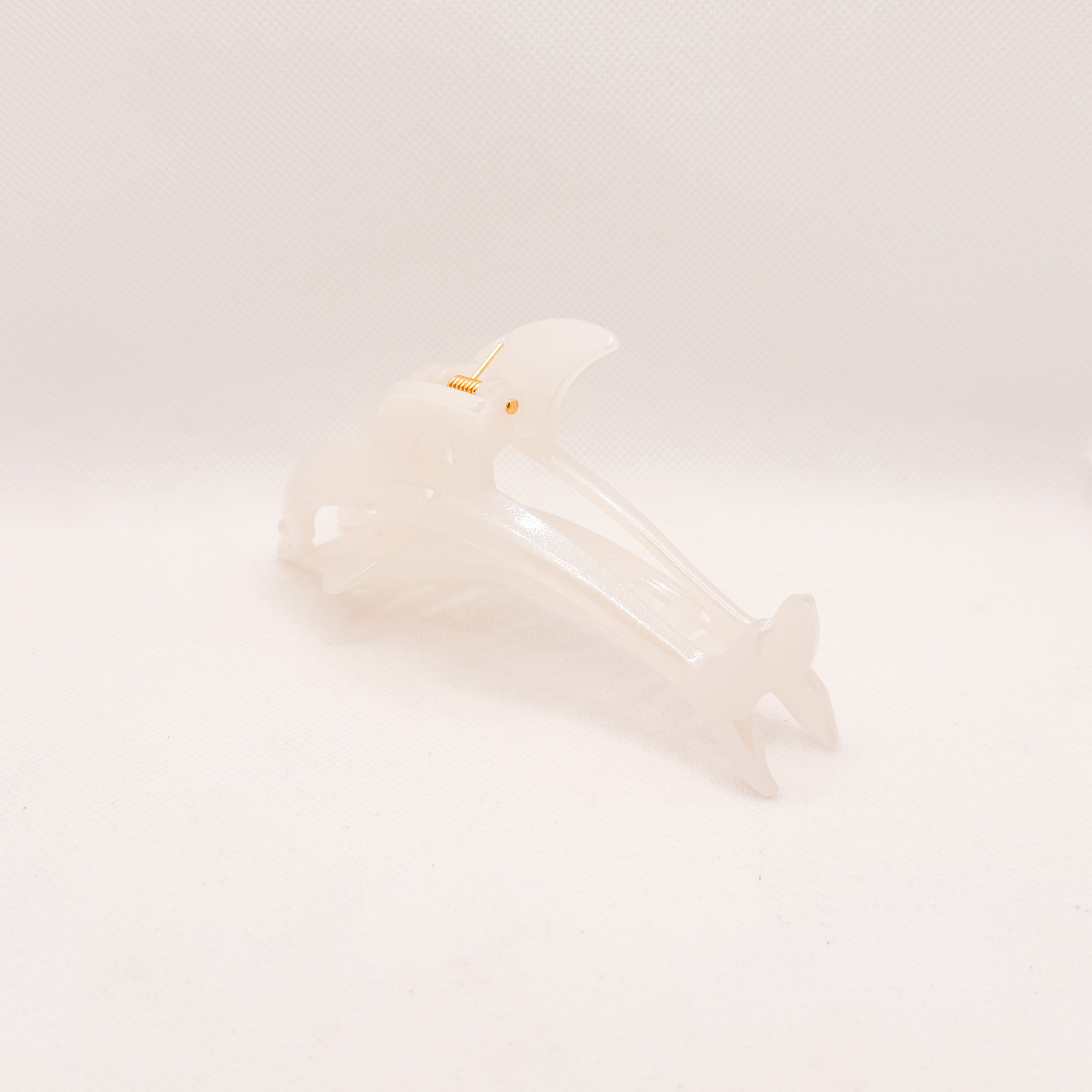 pearly white dolphin hair clip