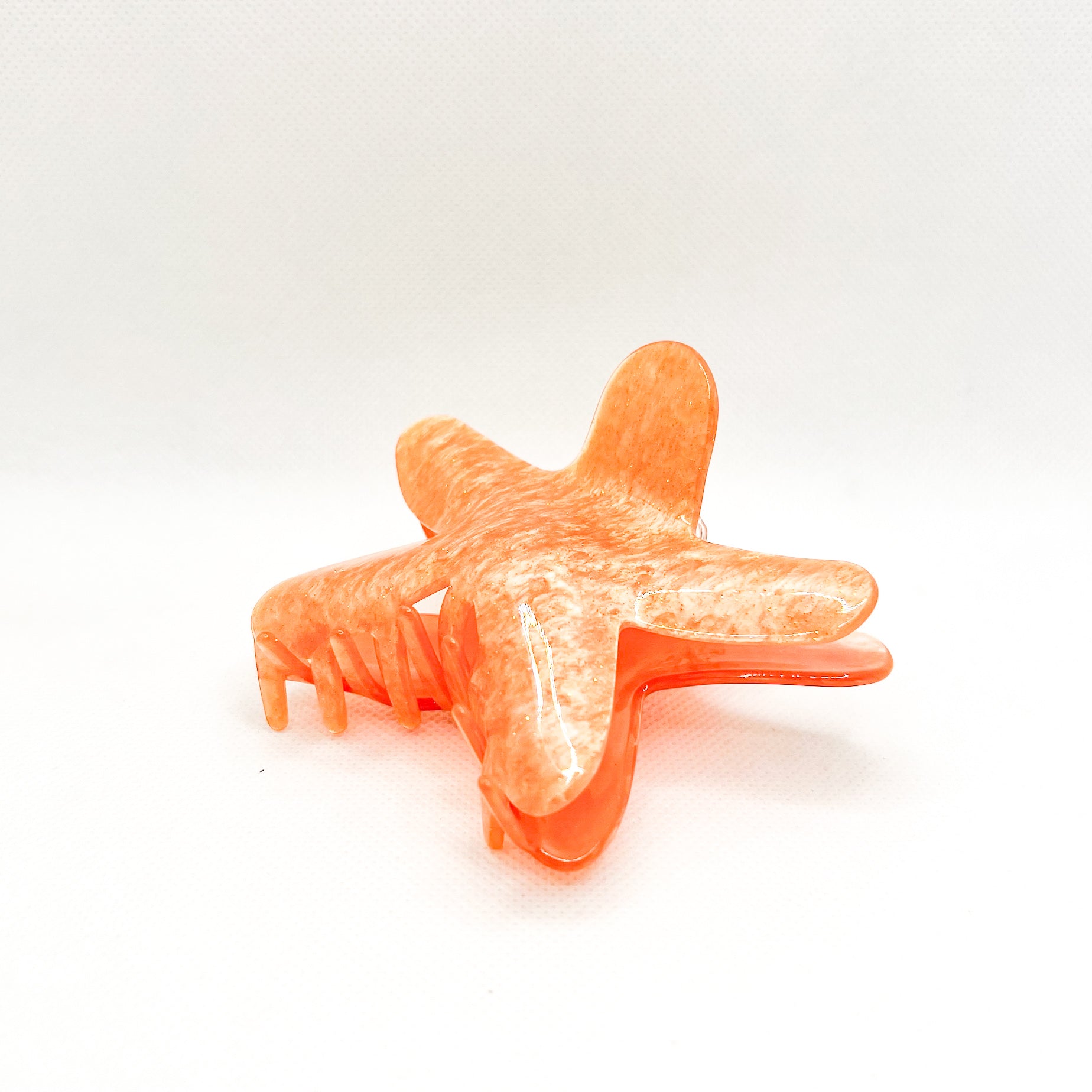 orange bubble starfish hair claw