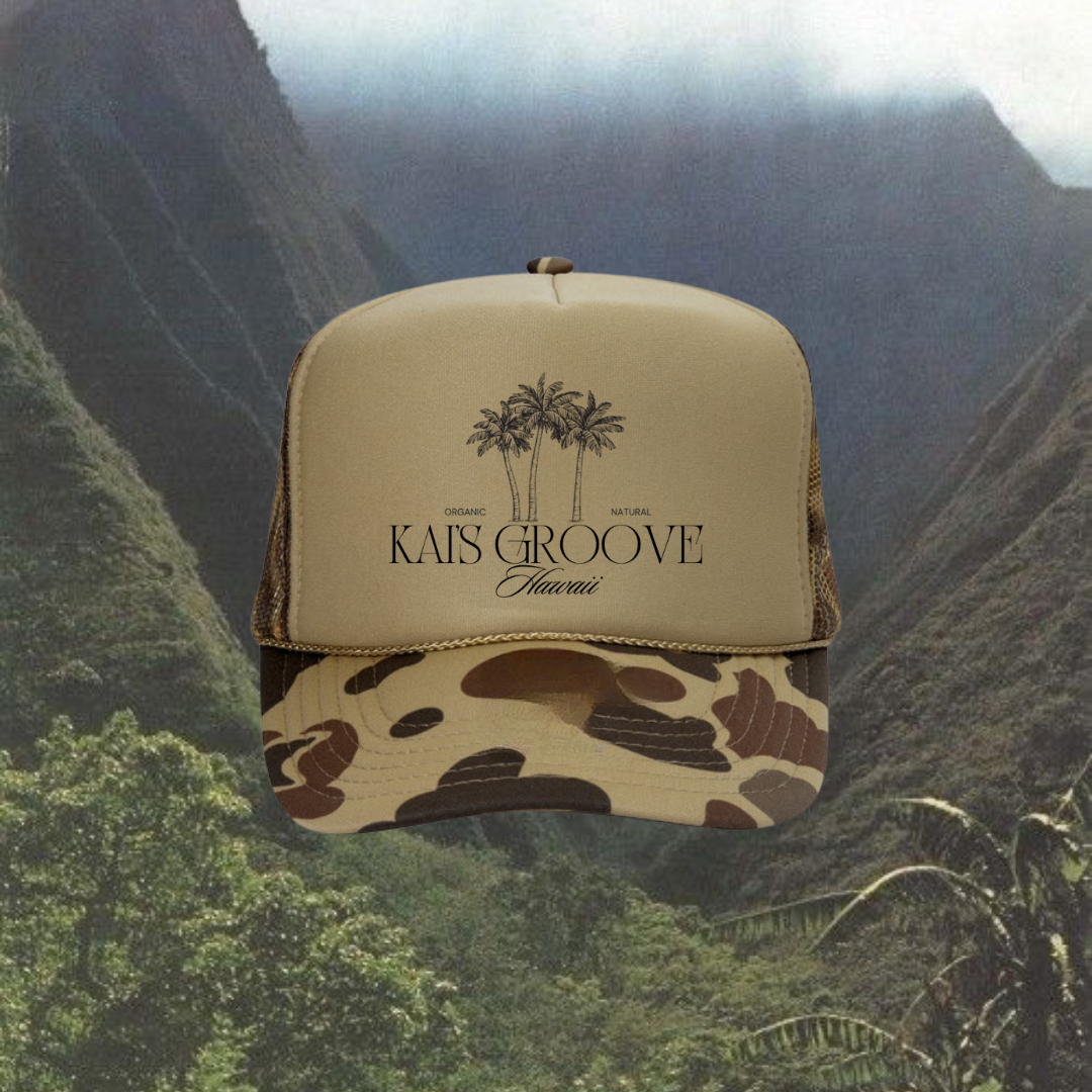 KAI’S GROOVE light green/camo trucker hat