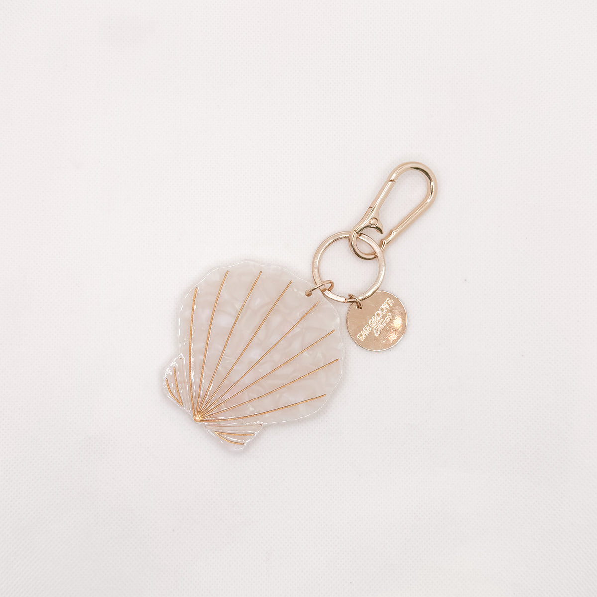 mother of pearl shell keychain