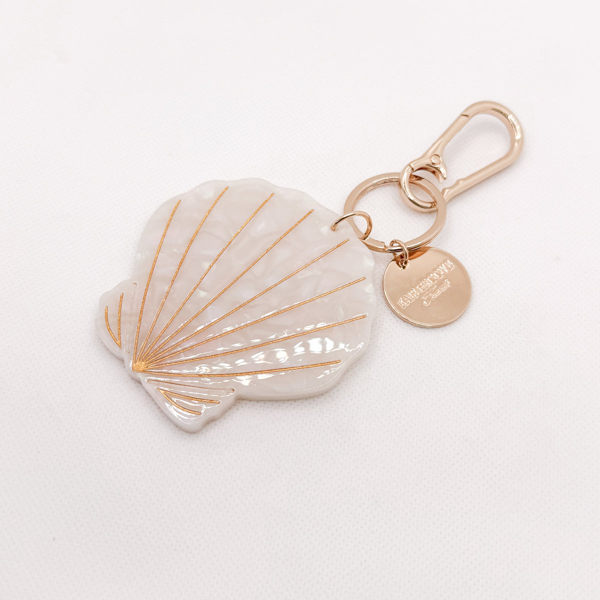 mother of pearl shell keychain