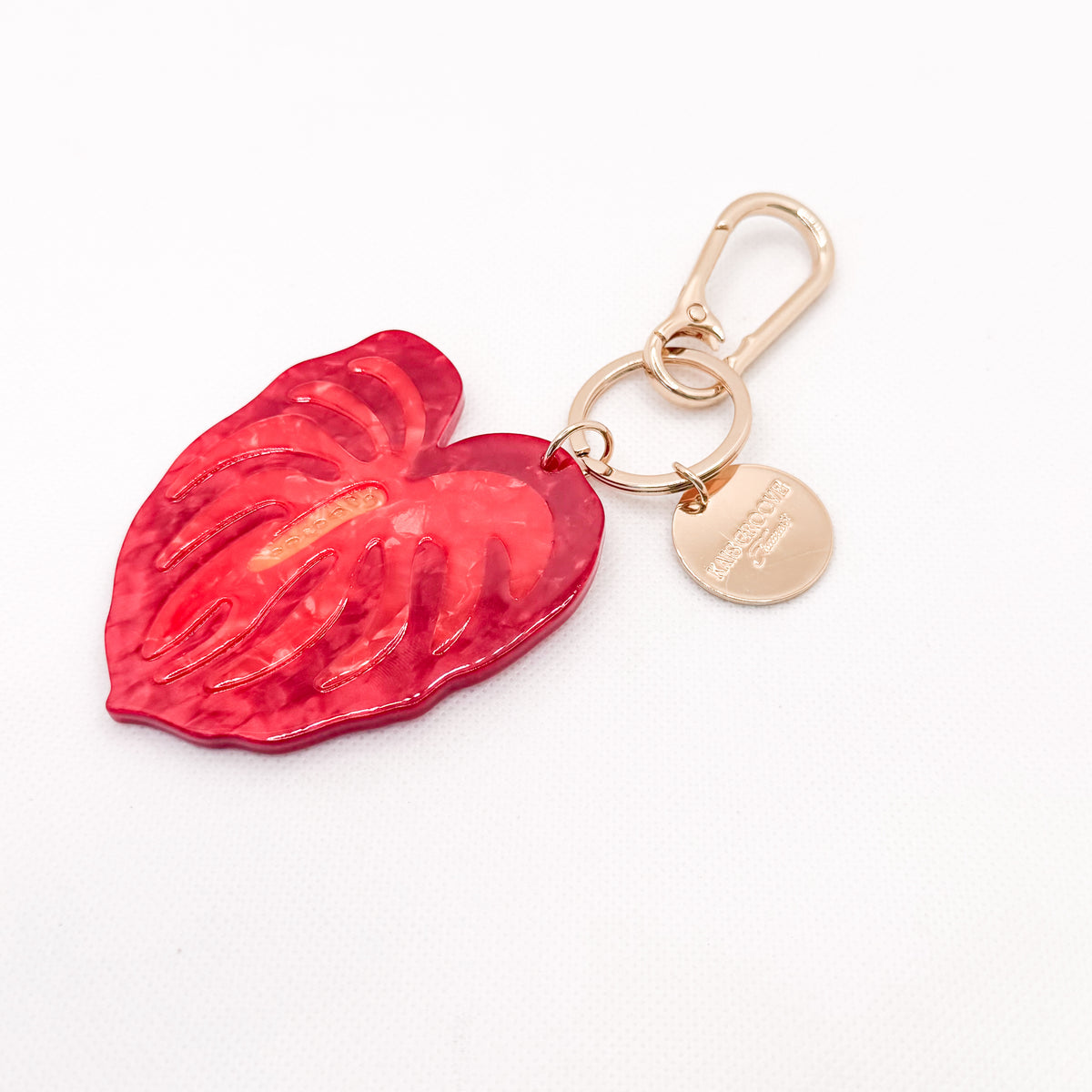red anthurium keychain