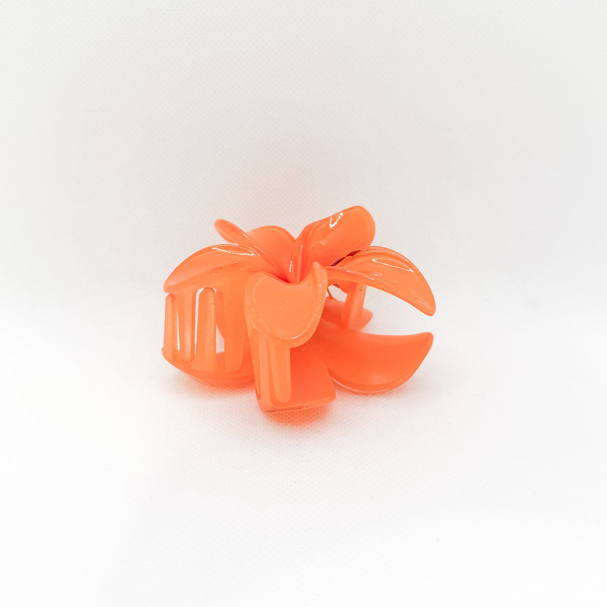 orange plumeria hair clip