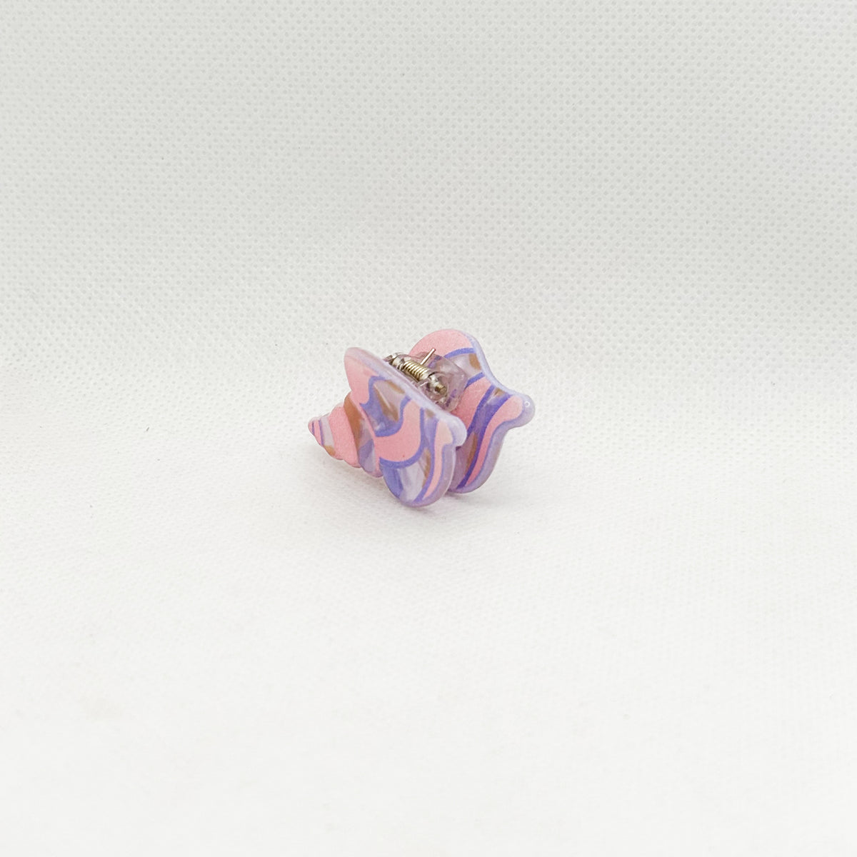 mini purple sea shell hair clip