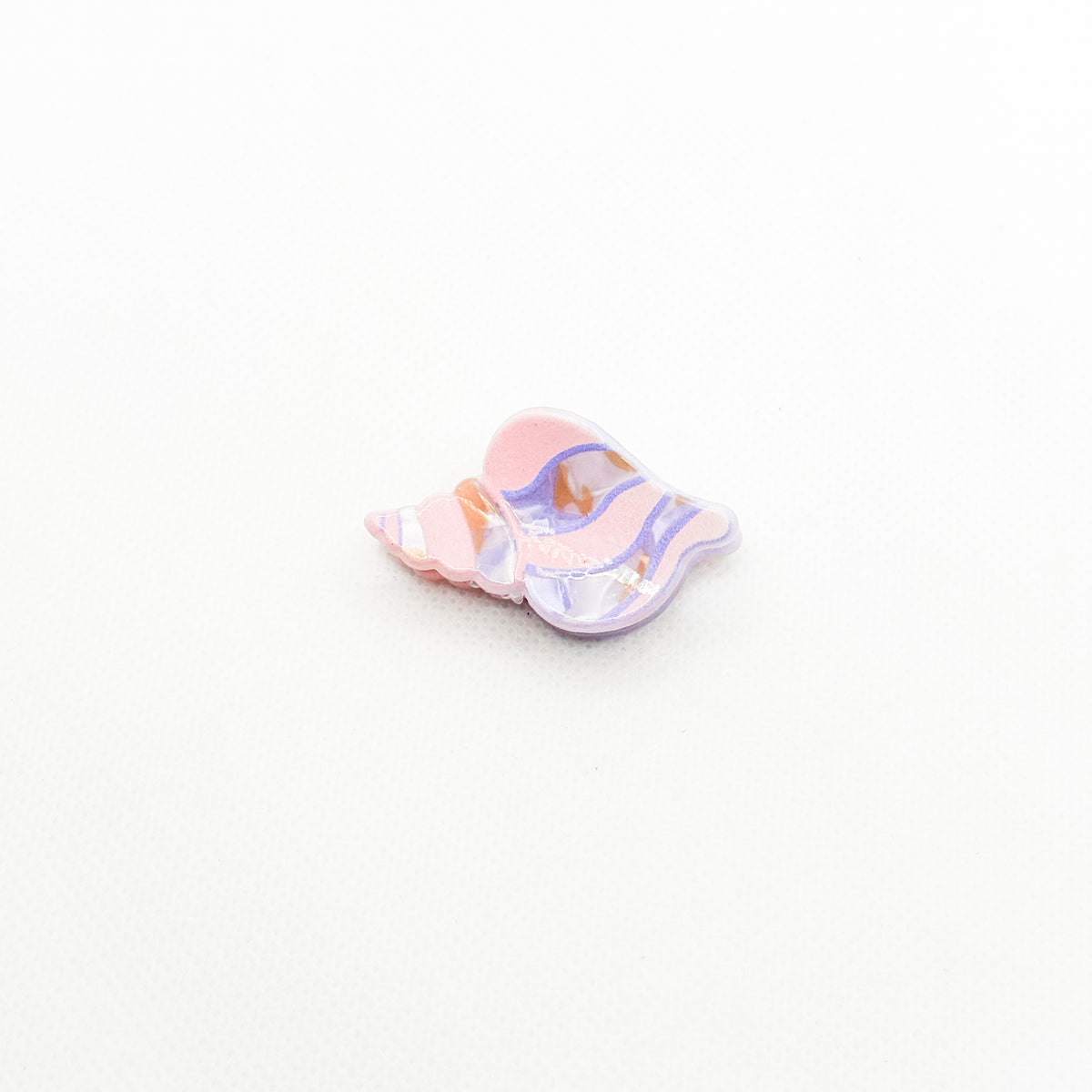 mini purple sea shell hair clip
