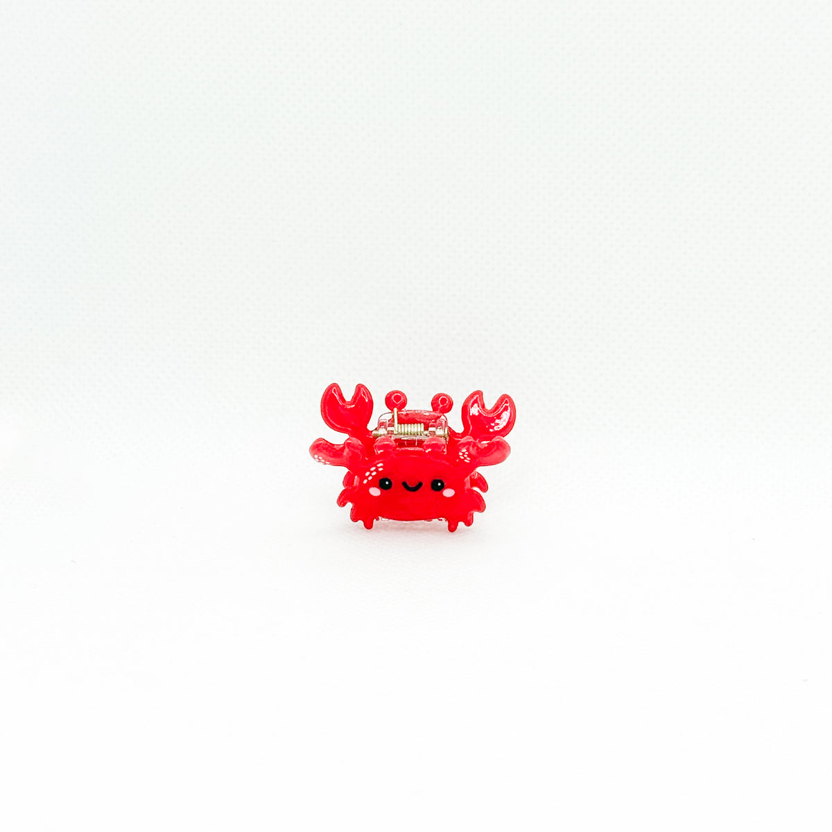 mini red crab hair clip