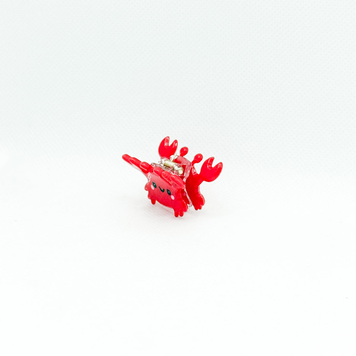 mini red crab hair clip