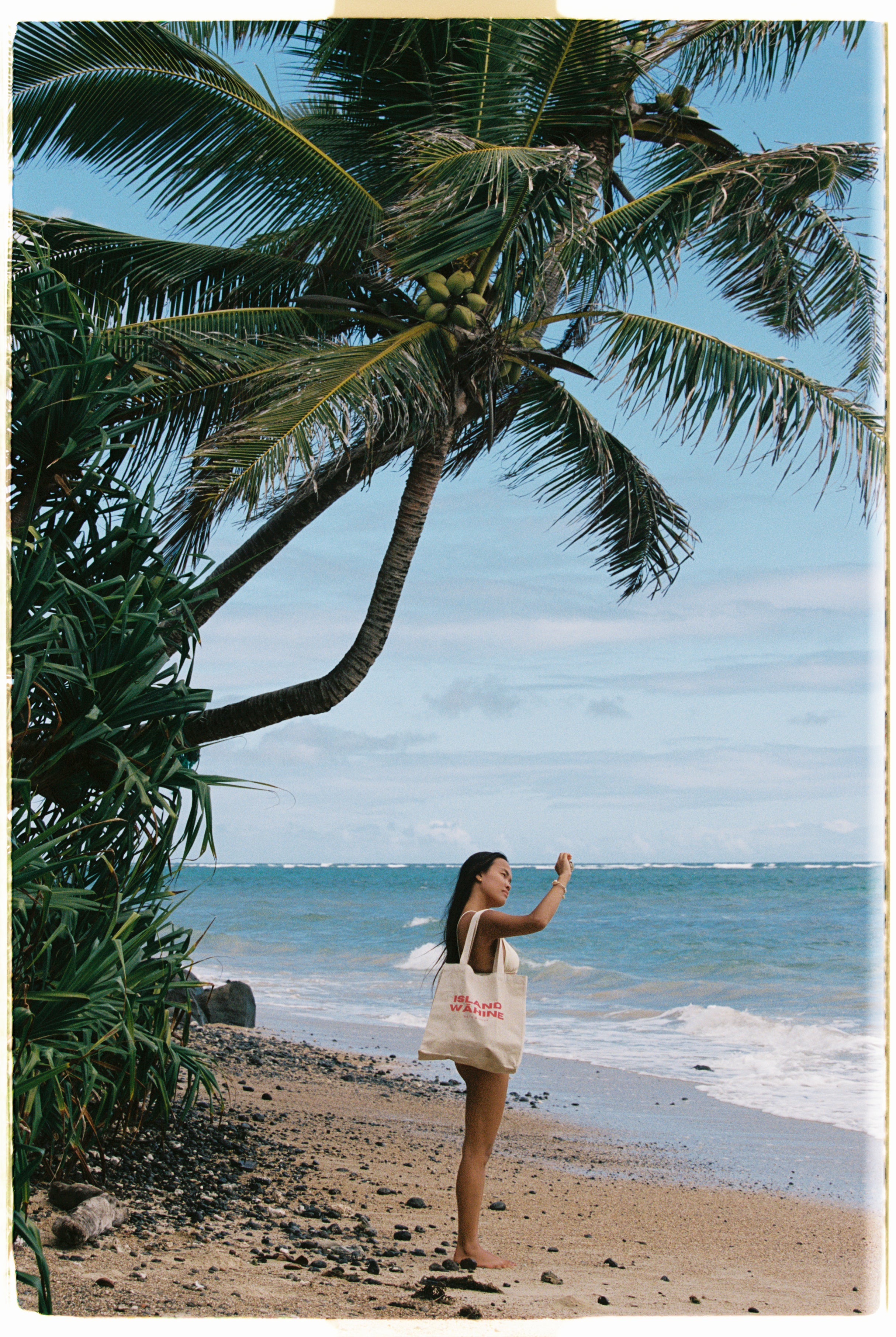 ISLAND WĀHINE (pink) tote bag