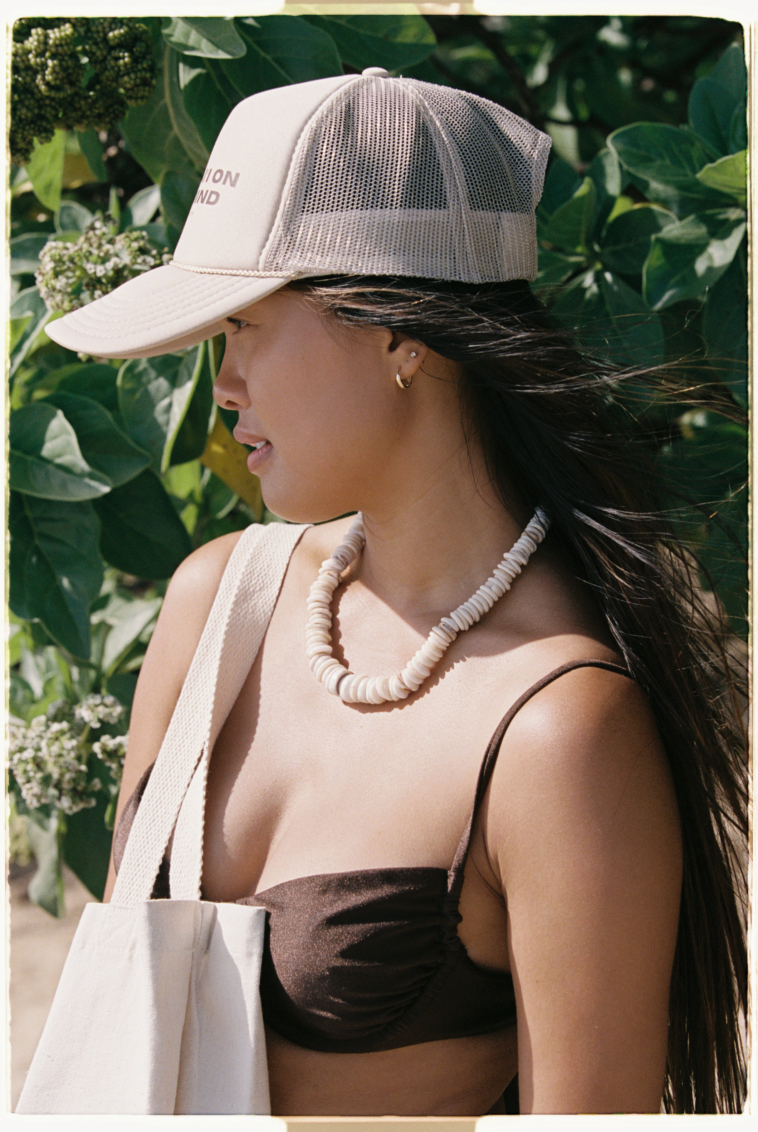 HAWAI’I ON MY MIND khaki trucker hat