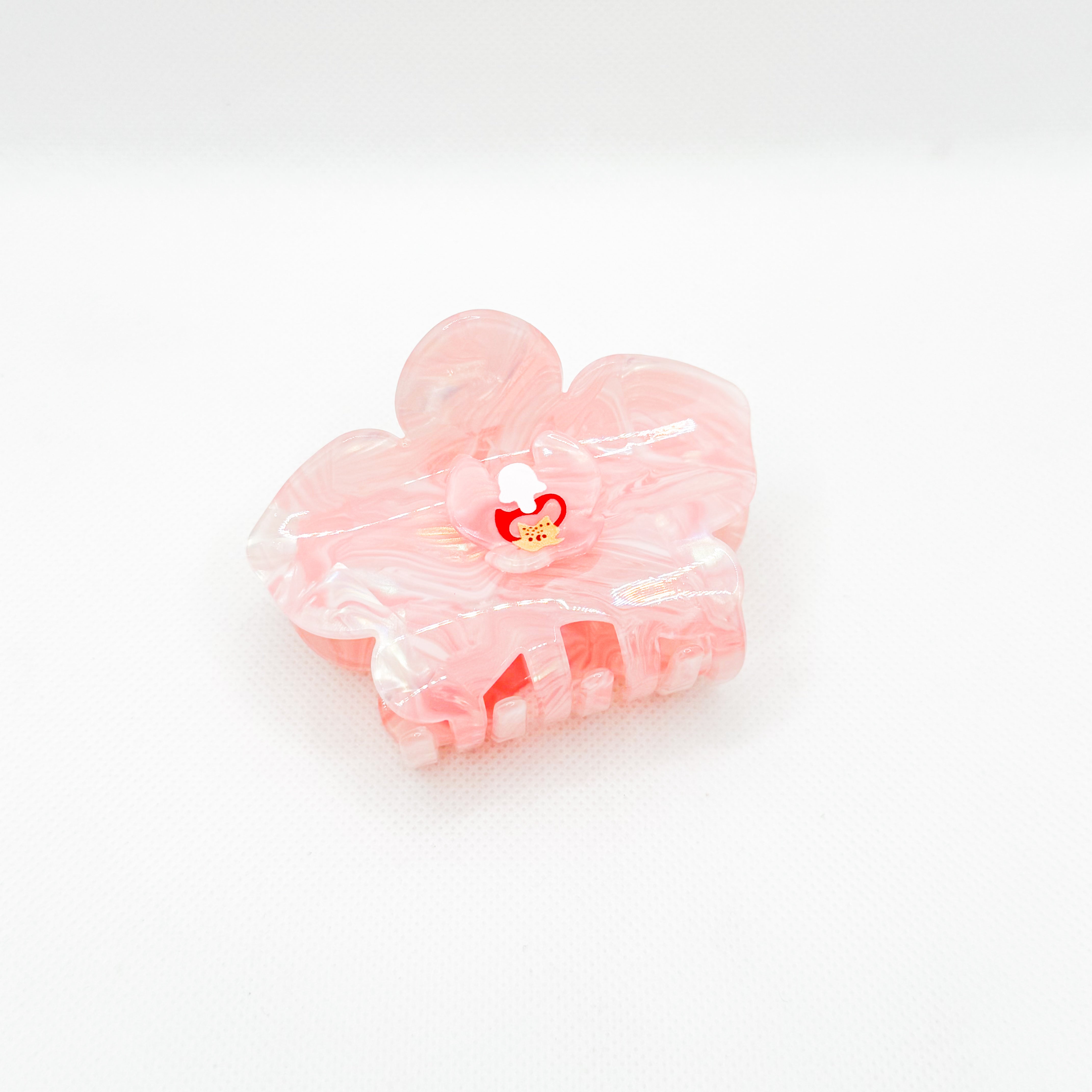 pink orchid hair claw