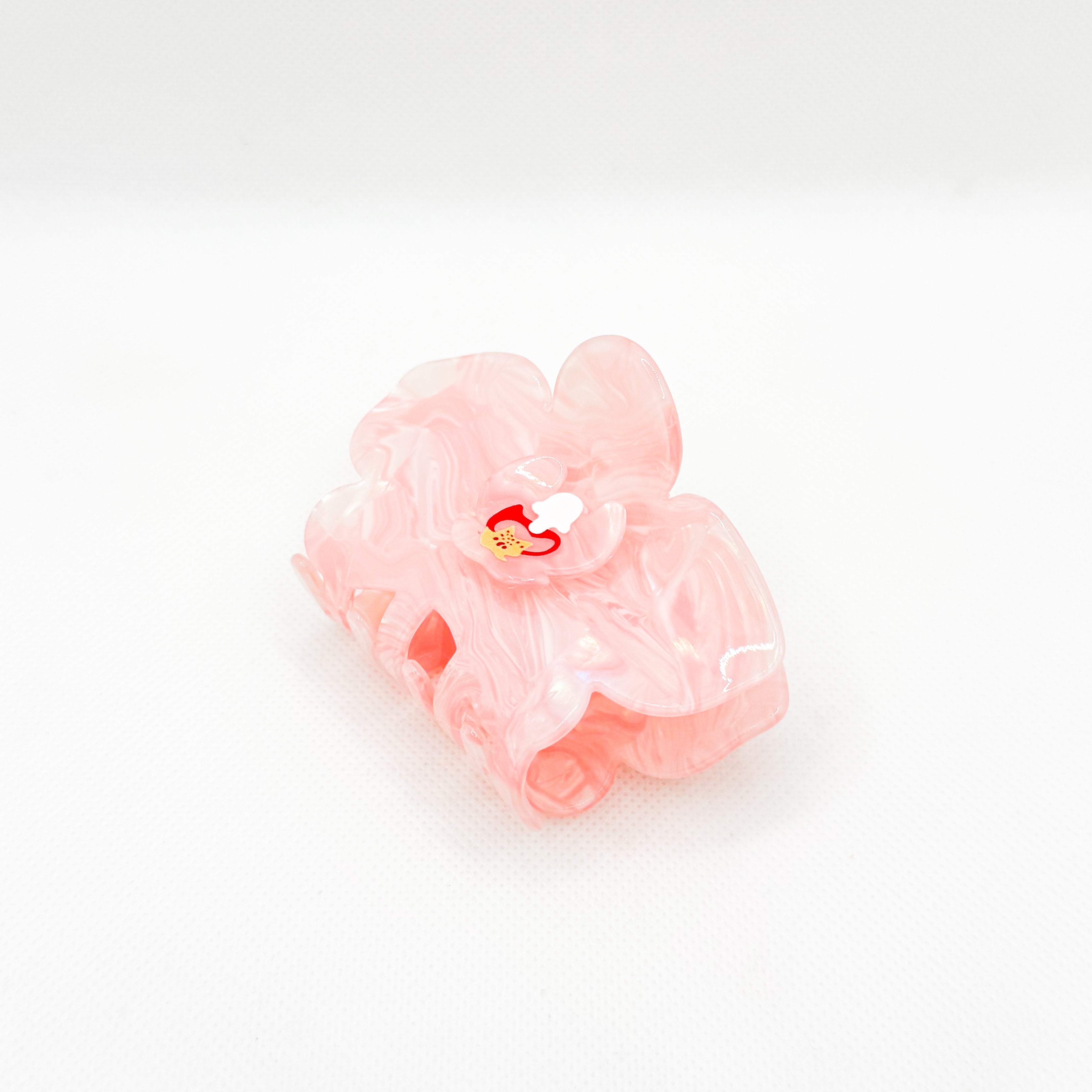 pink orchid hair claw