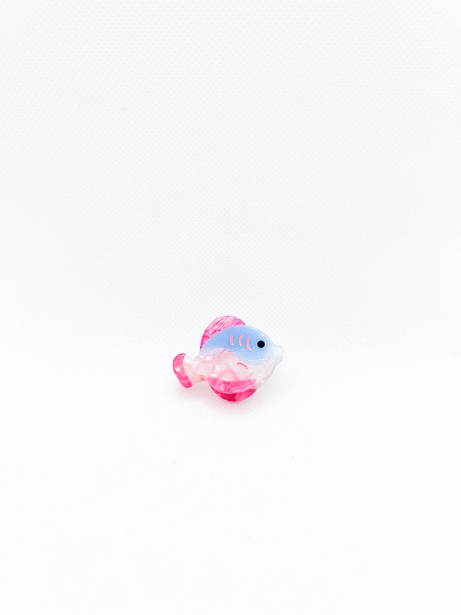 mini purple & blue fish hair clip