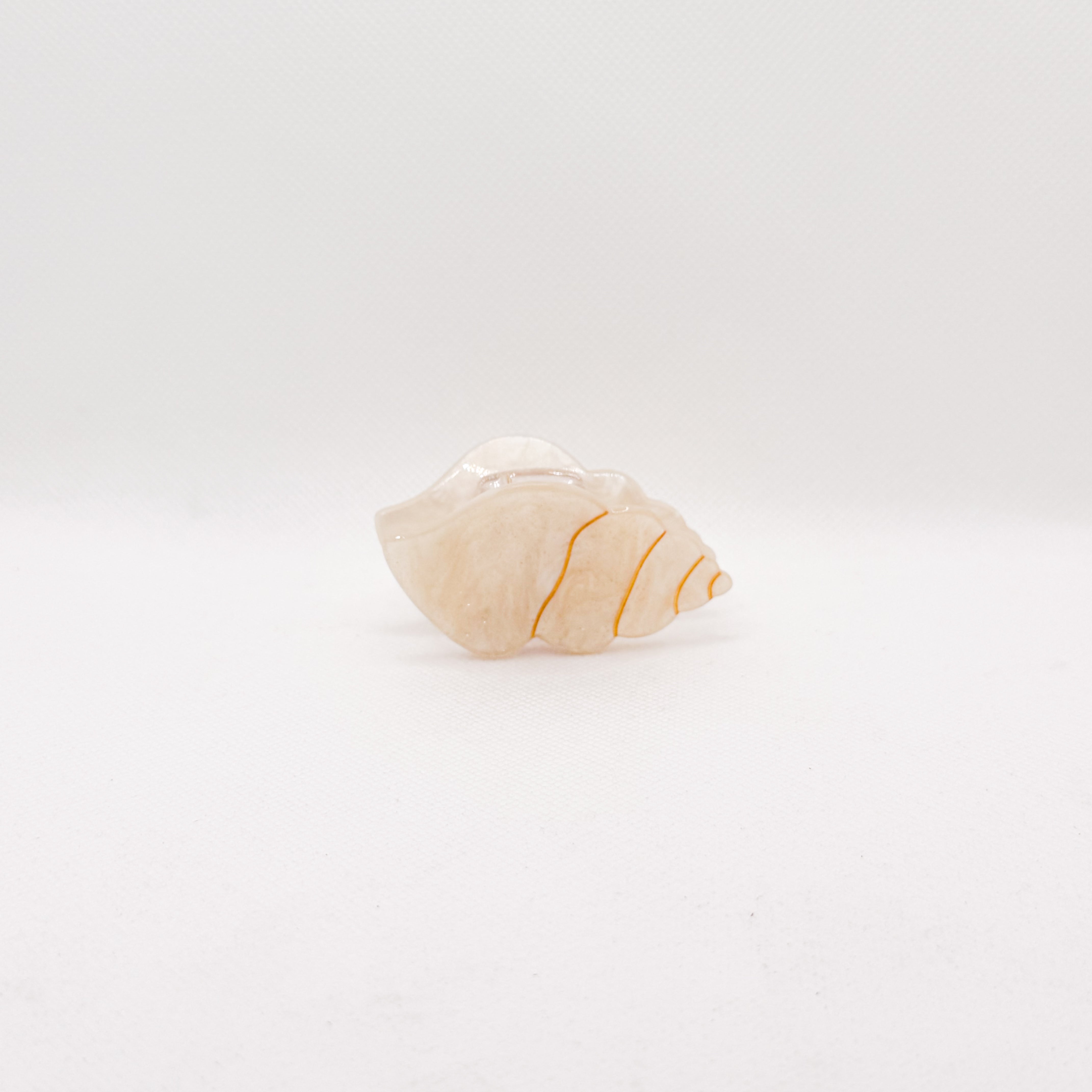 midi white sea shell hair clip