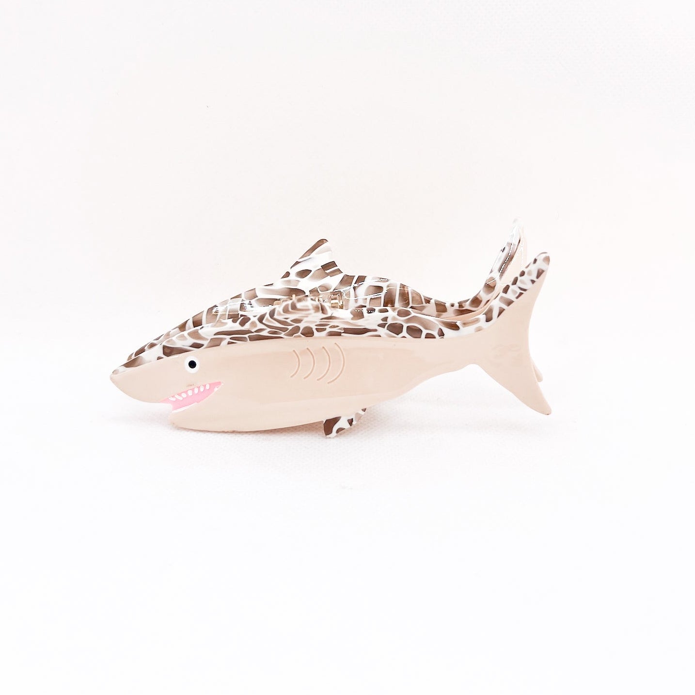 brown shark hair clip
