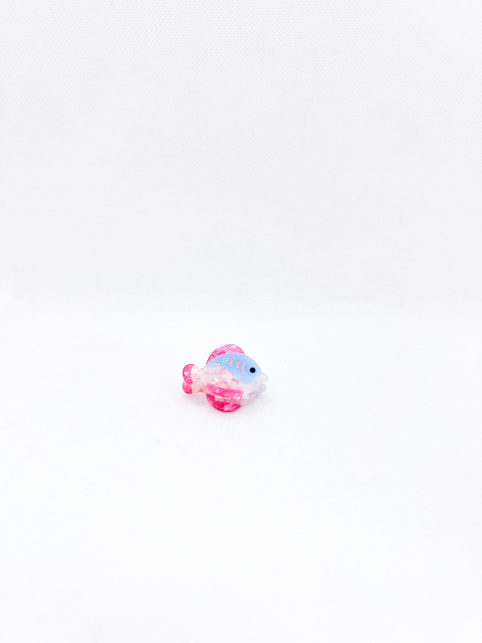mini purple & blue fish hair clip