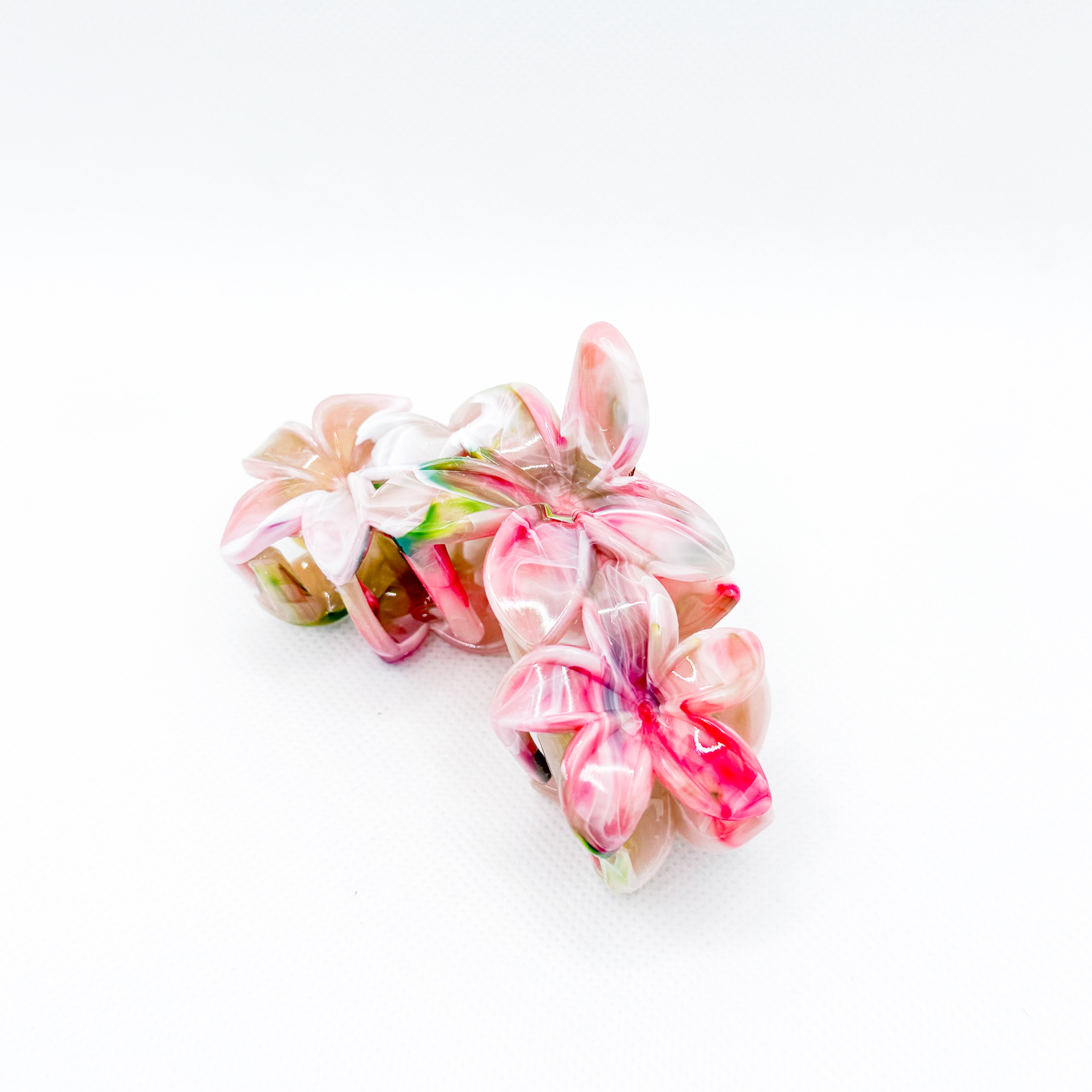 midi multicolor triple plumeria hair clip