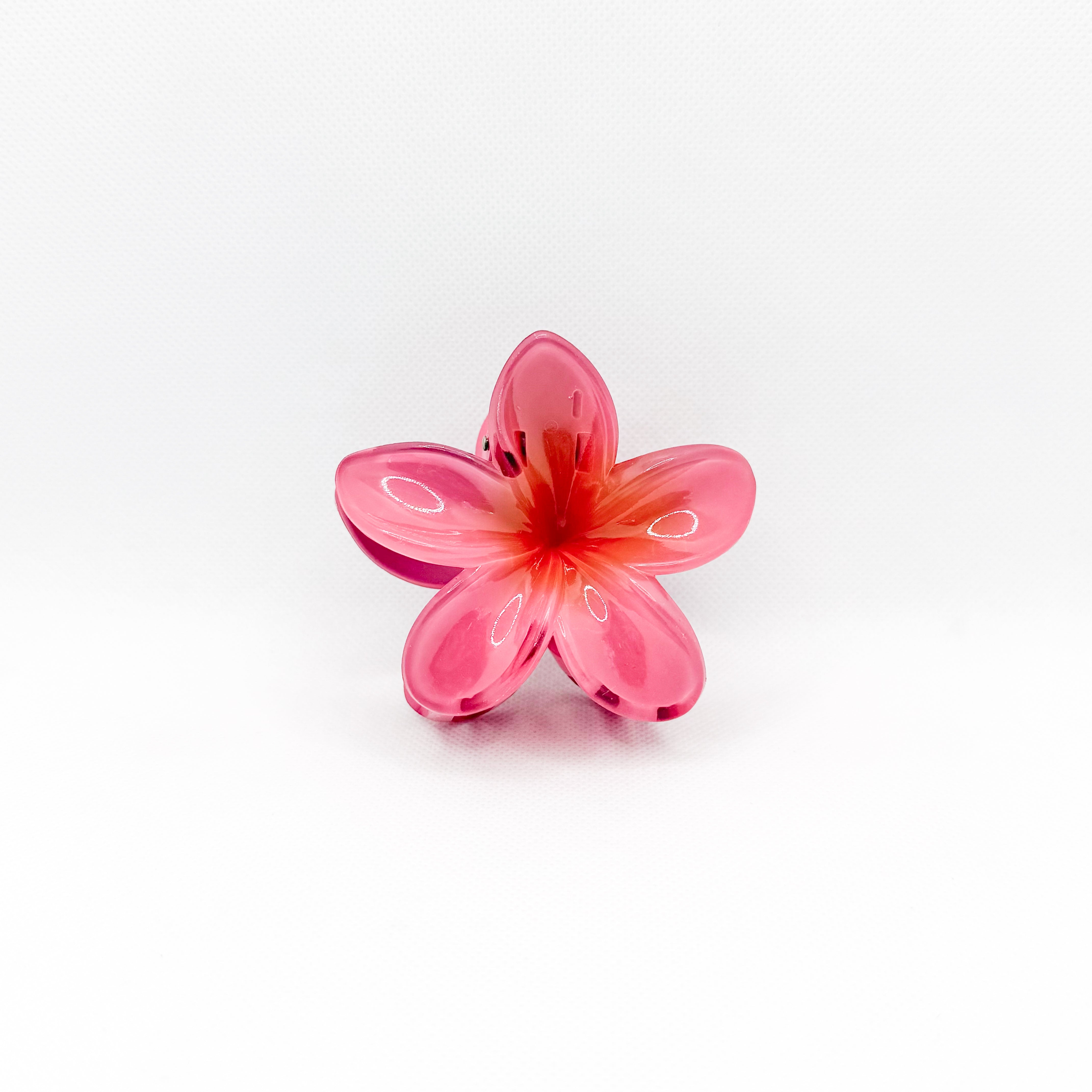 blush pink plumeria hair clip