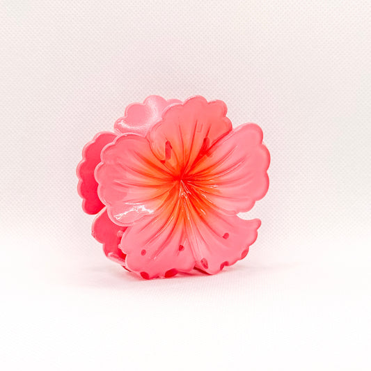 blush hibiscus hair clip