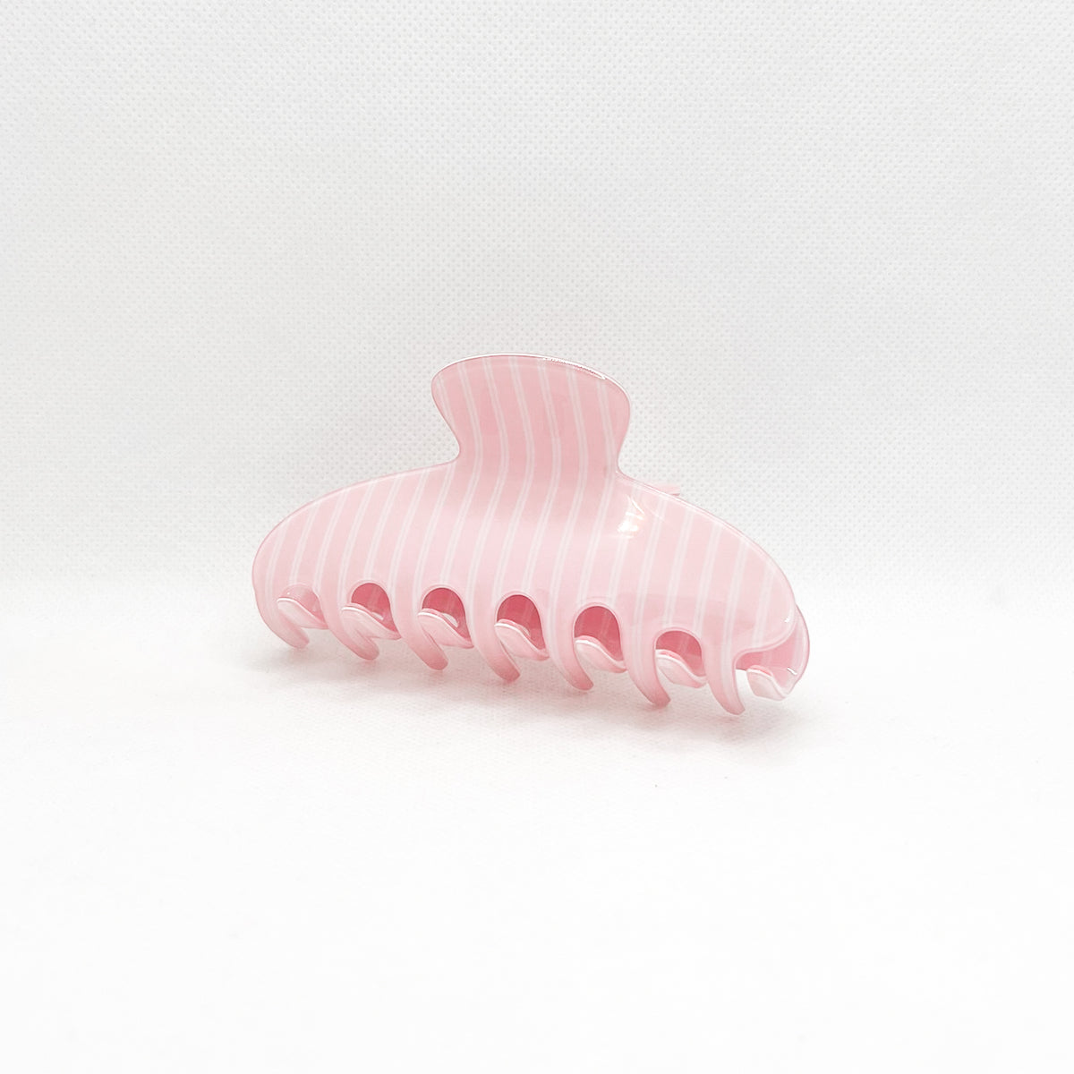 pink striped hair clip