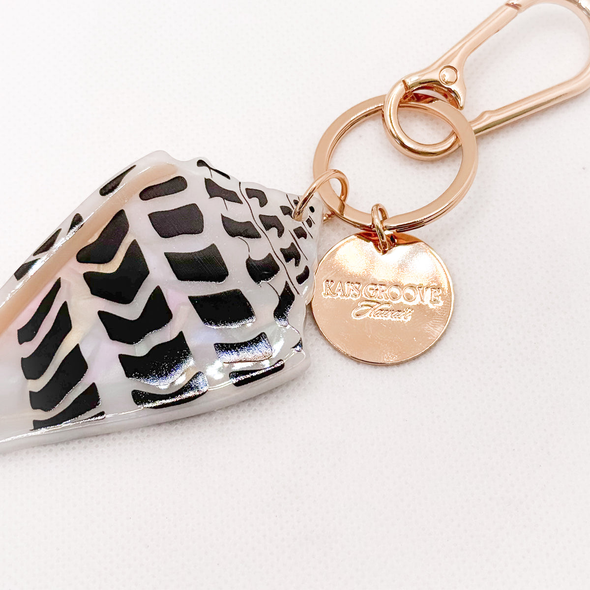 hebrew cone shell keychain