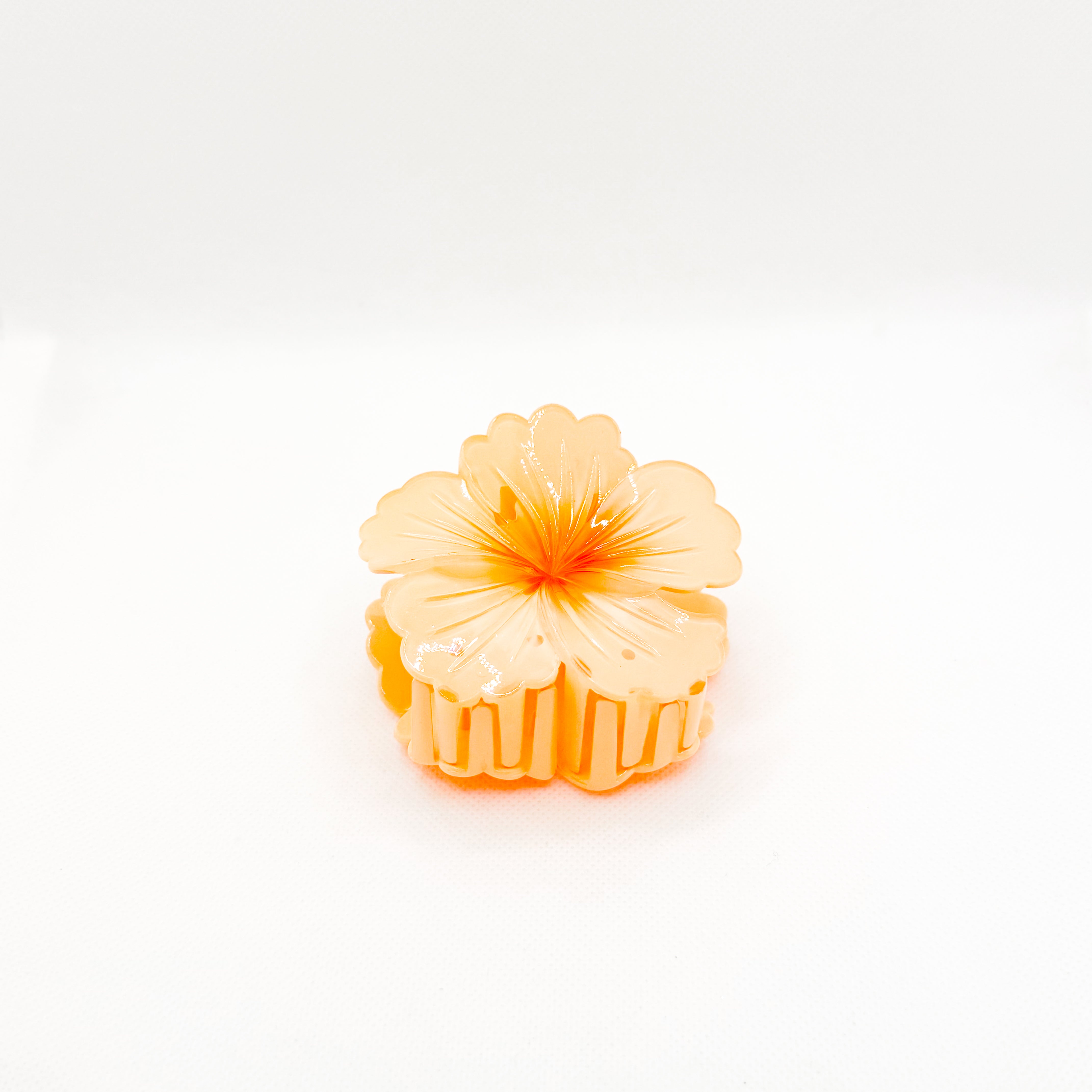 orange hibiscus hair claw