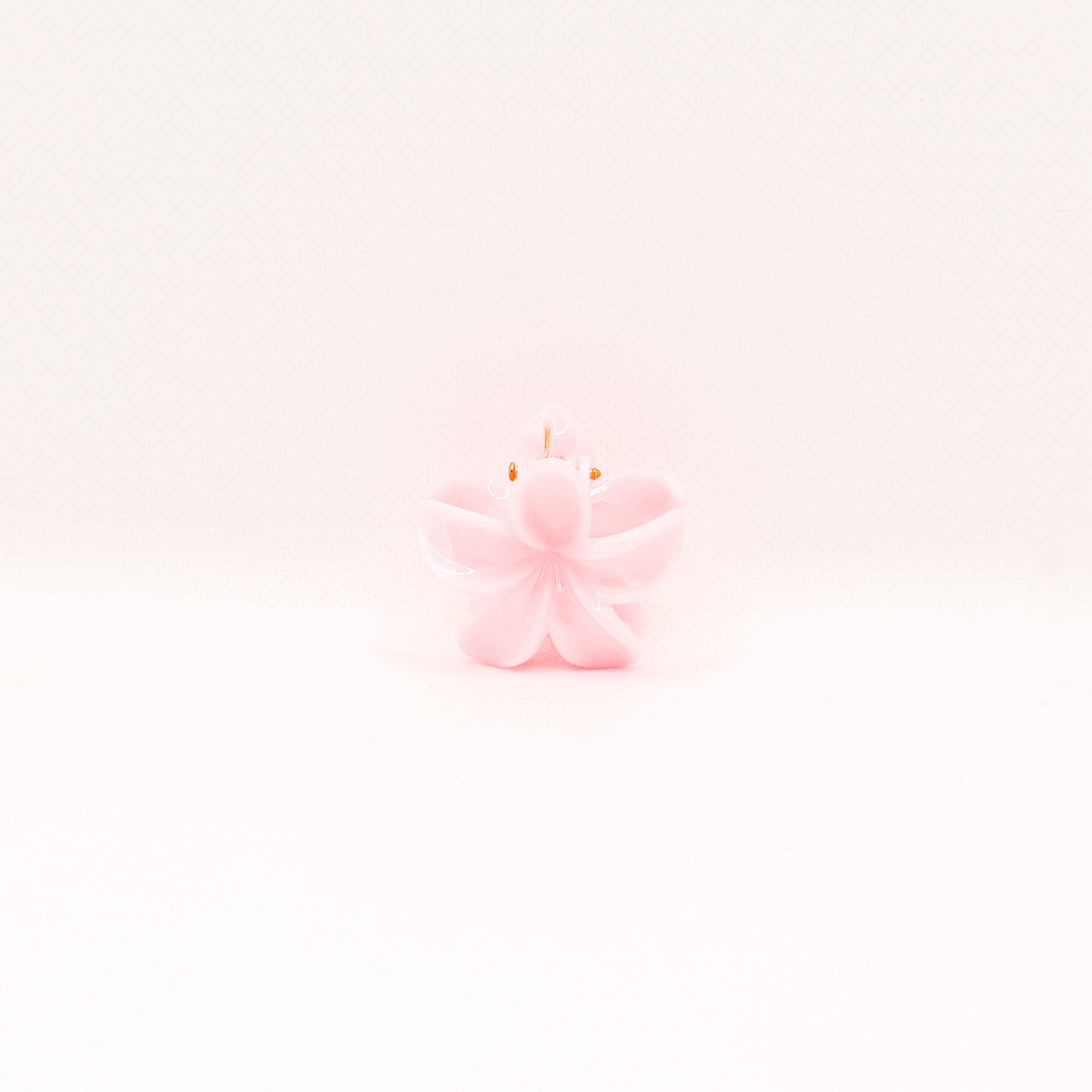 midi pink marble plumeria hair clip