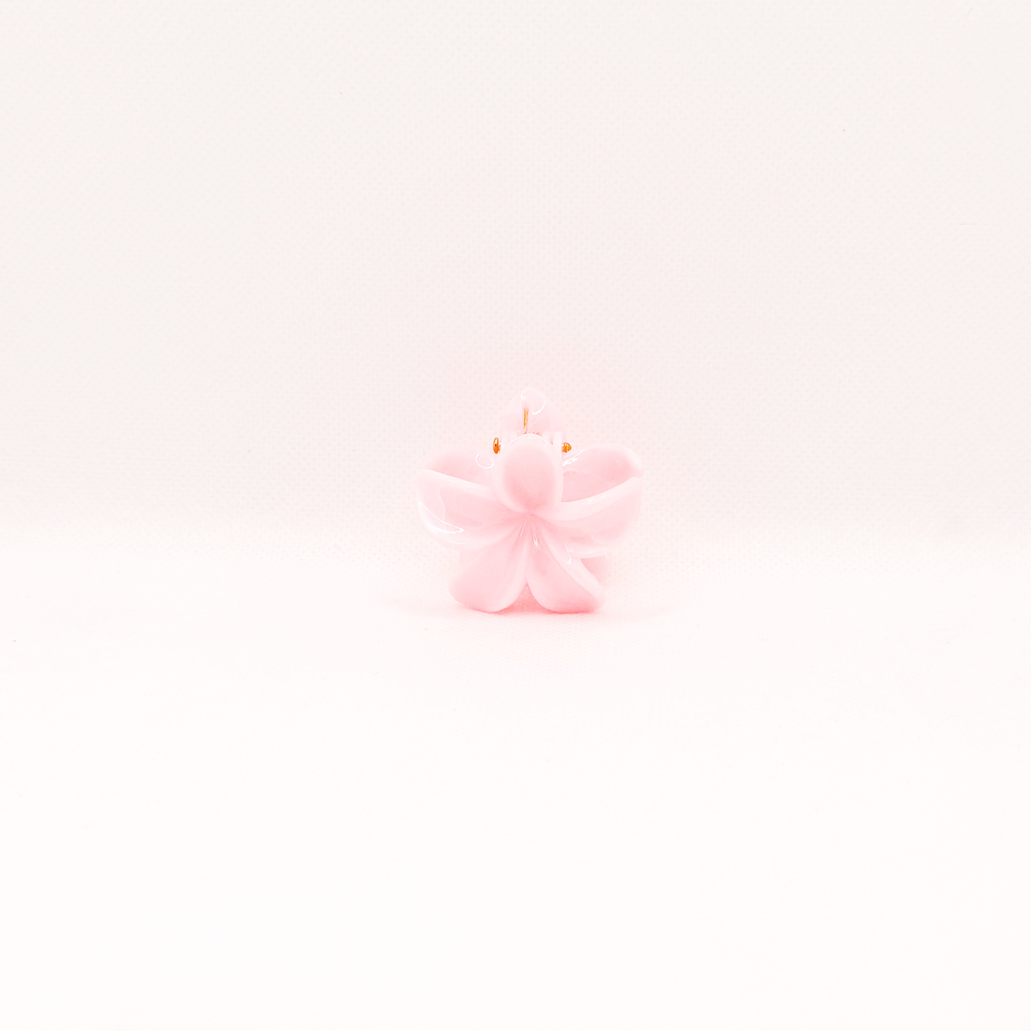 midi pink marble plumeria hair clip