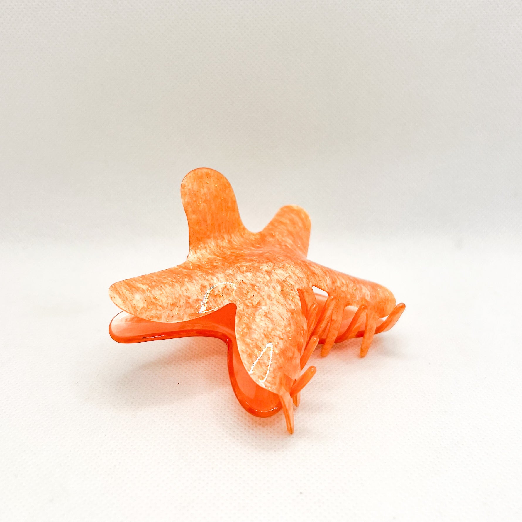orange bubble starfish hair claw