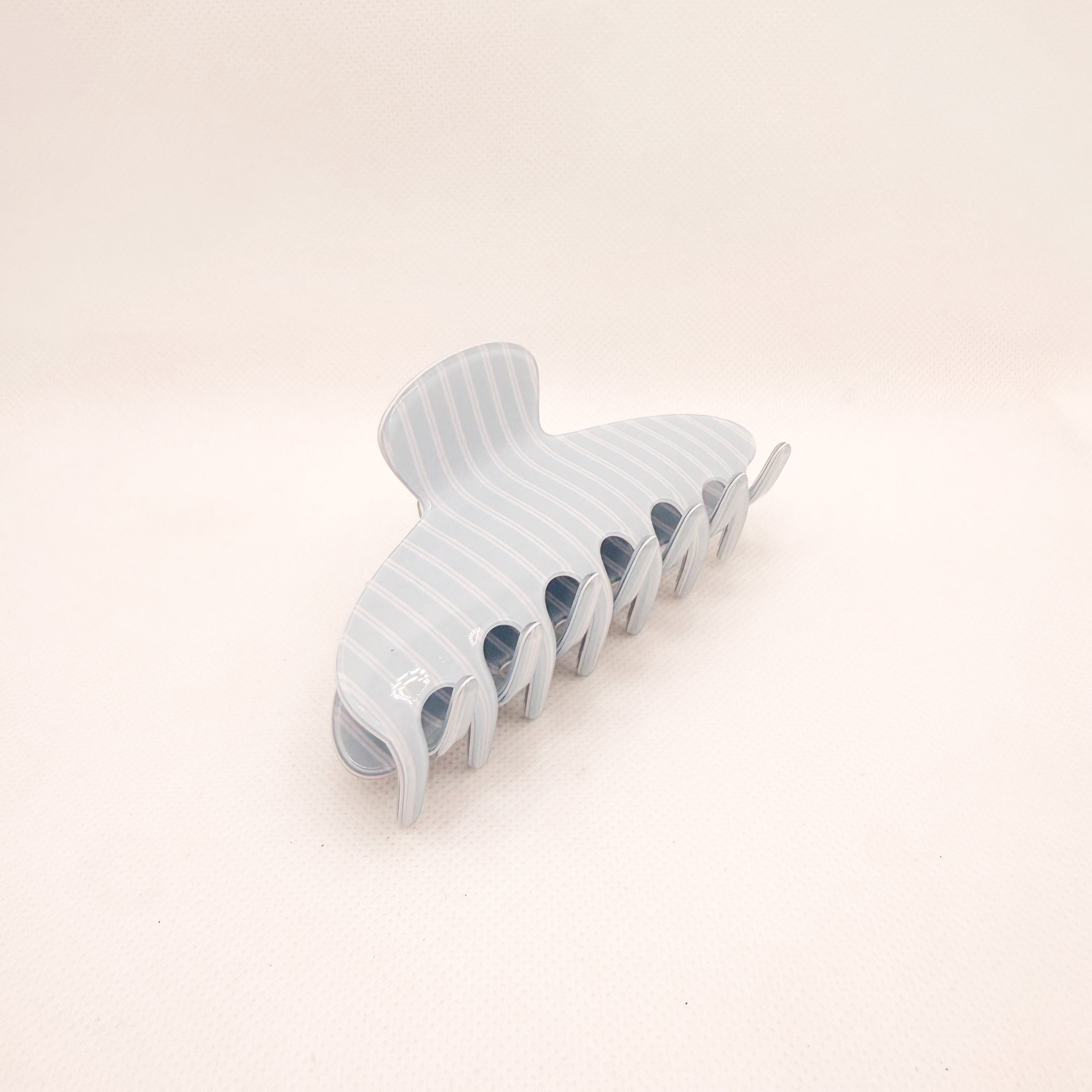 blue striped hair clip