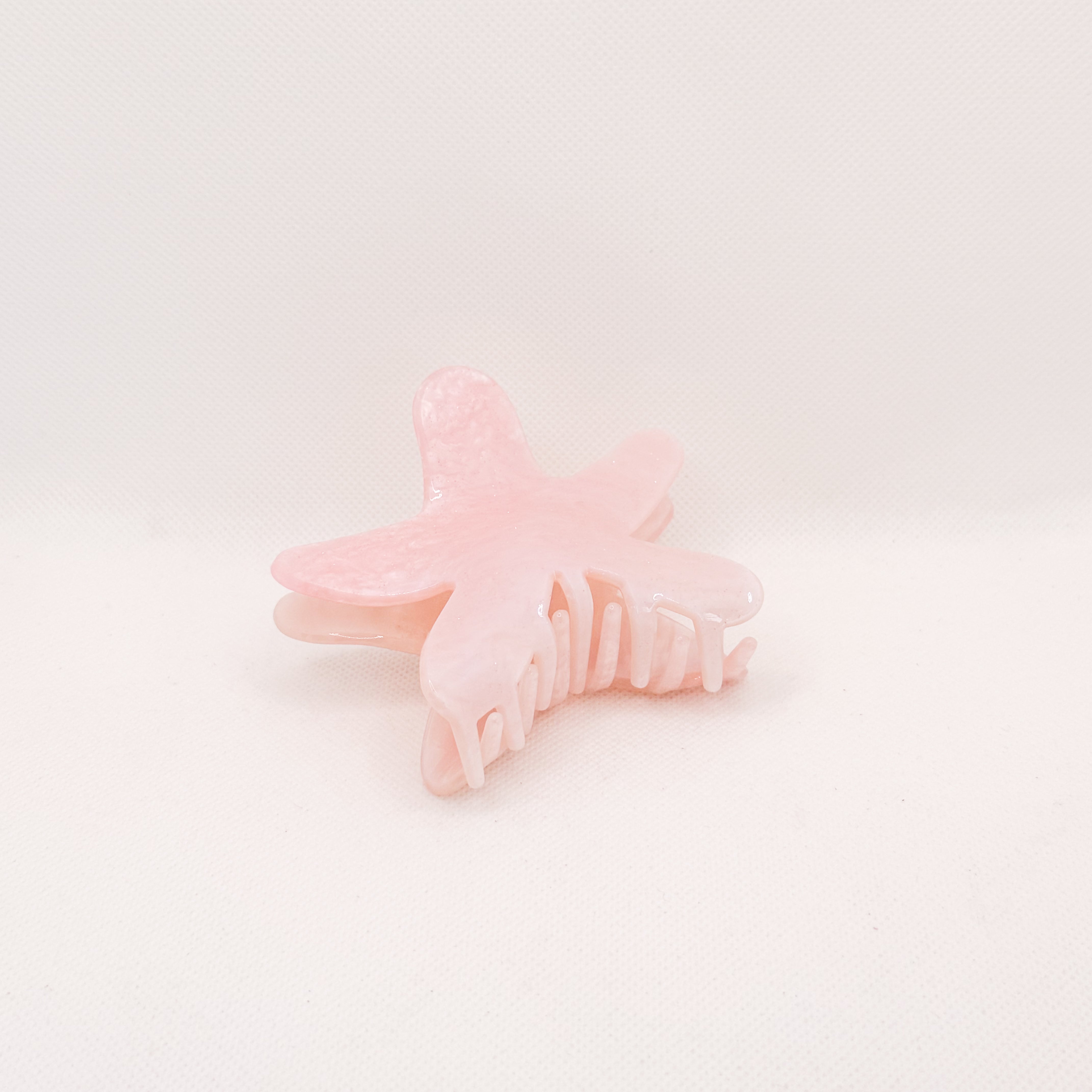 pink bubble starfish hair claw
