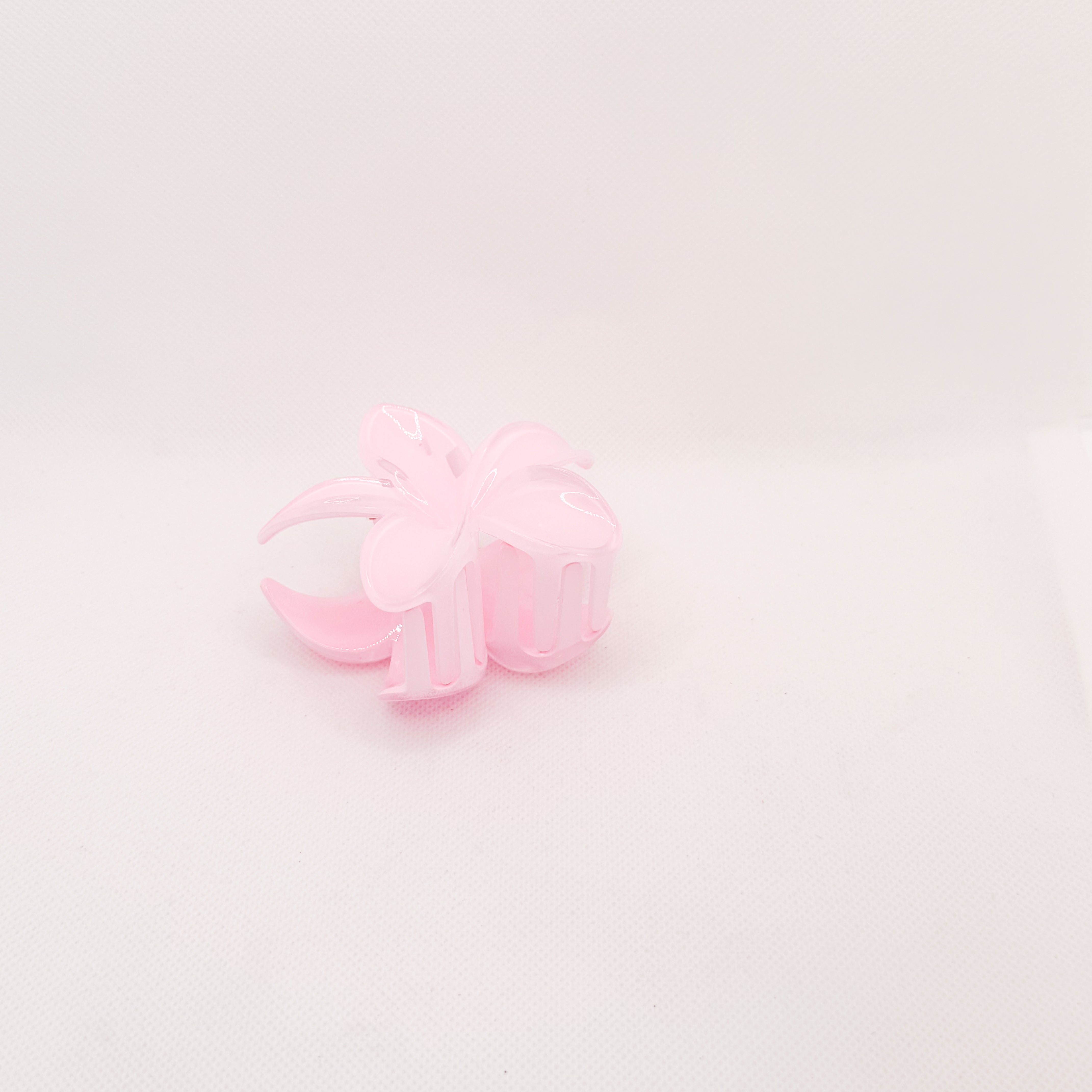 baby pink plumeria hair clip