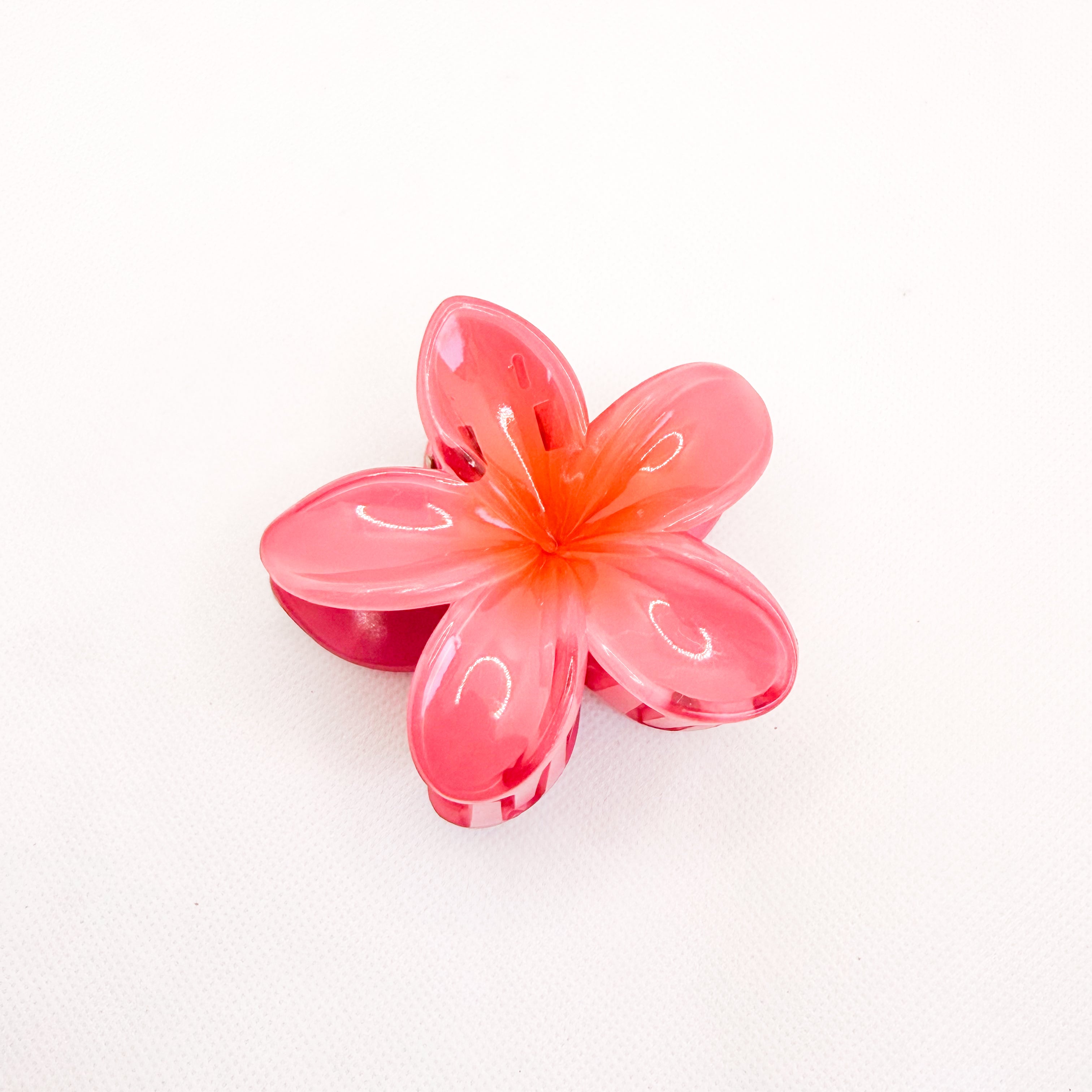 blush pink plumeria hair clip