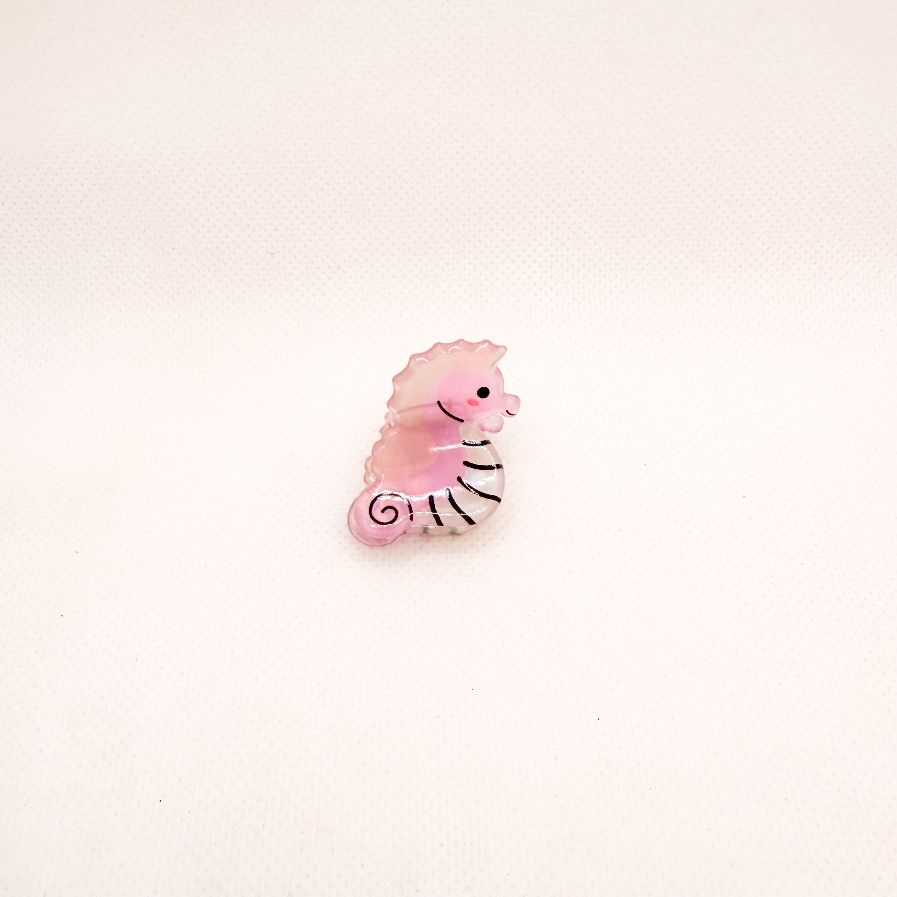 mini purple seahorse hair clip
