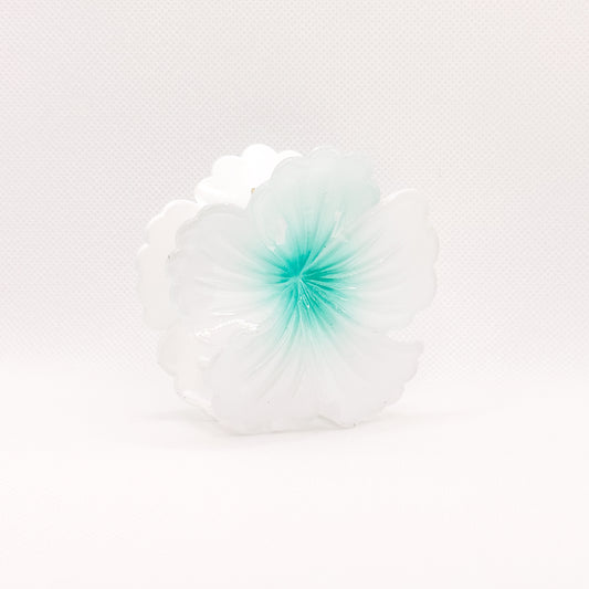 baby blue hibiscus hair clip