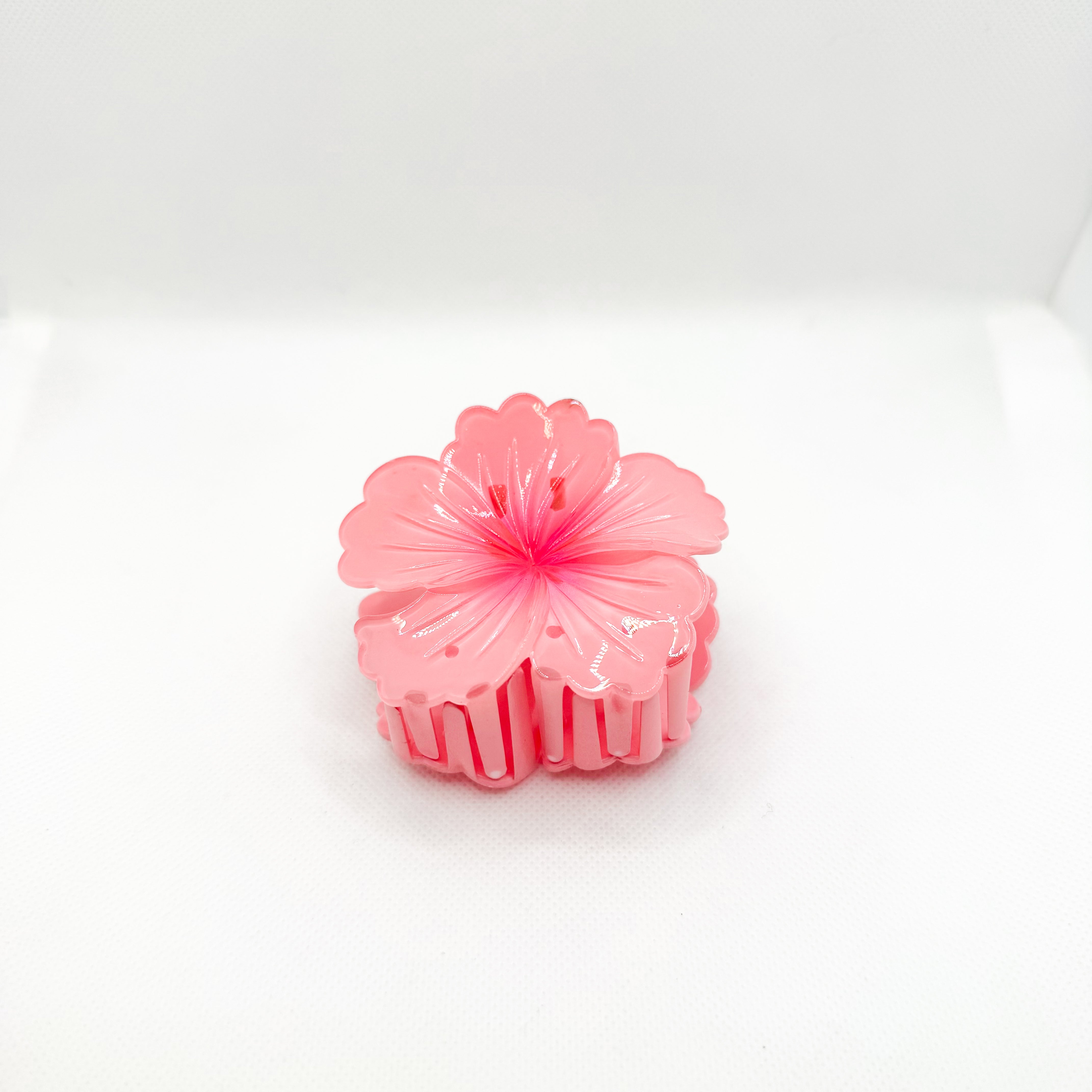 pink hibiscus hair claw