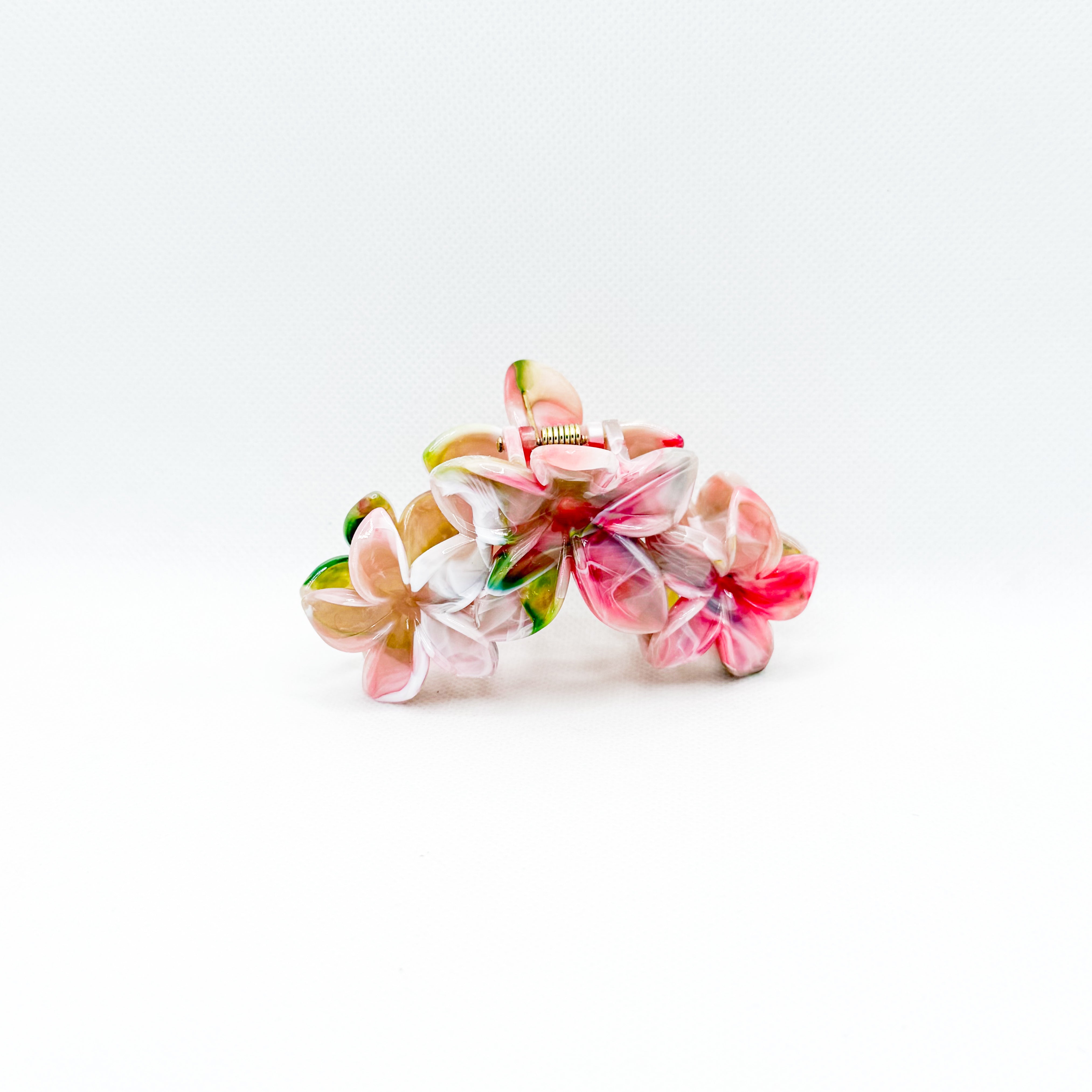midi multicolor triple plumeria hair clip