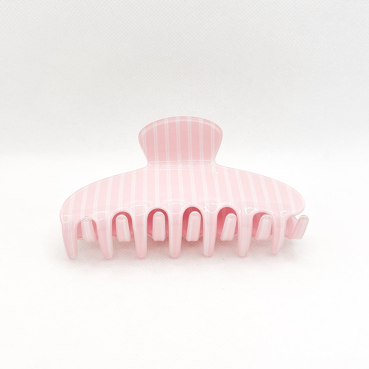 pink striped hair clip