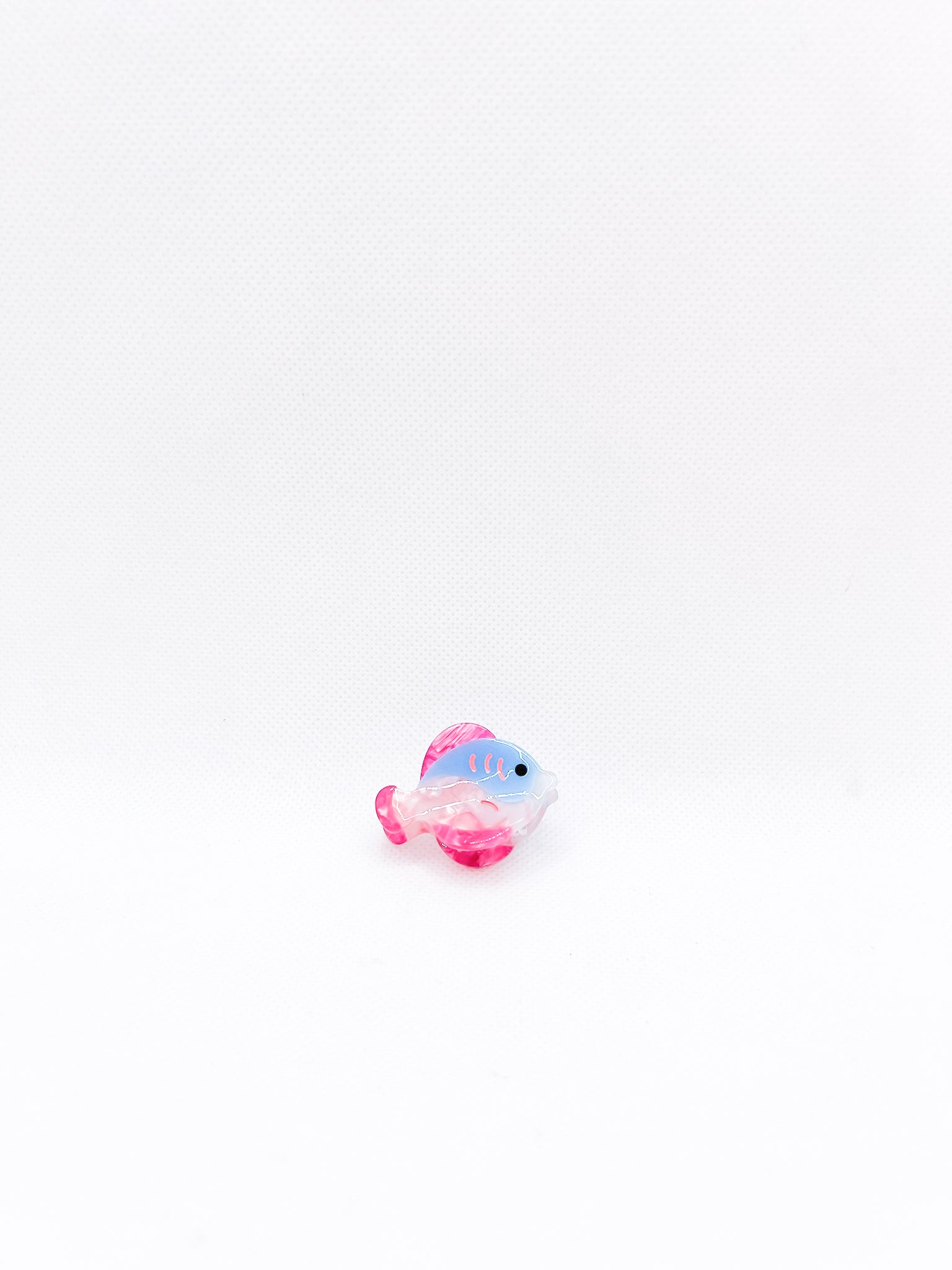 mini purple & blue fish hair clip